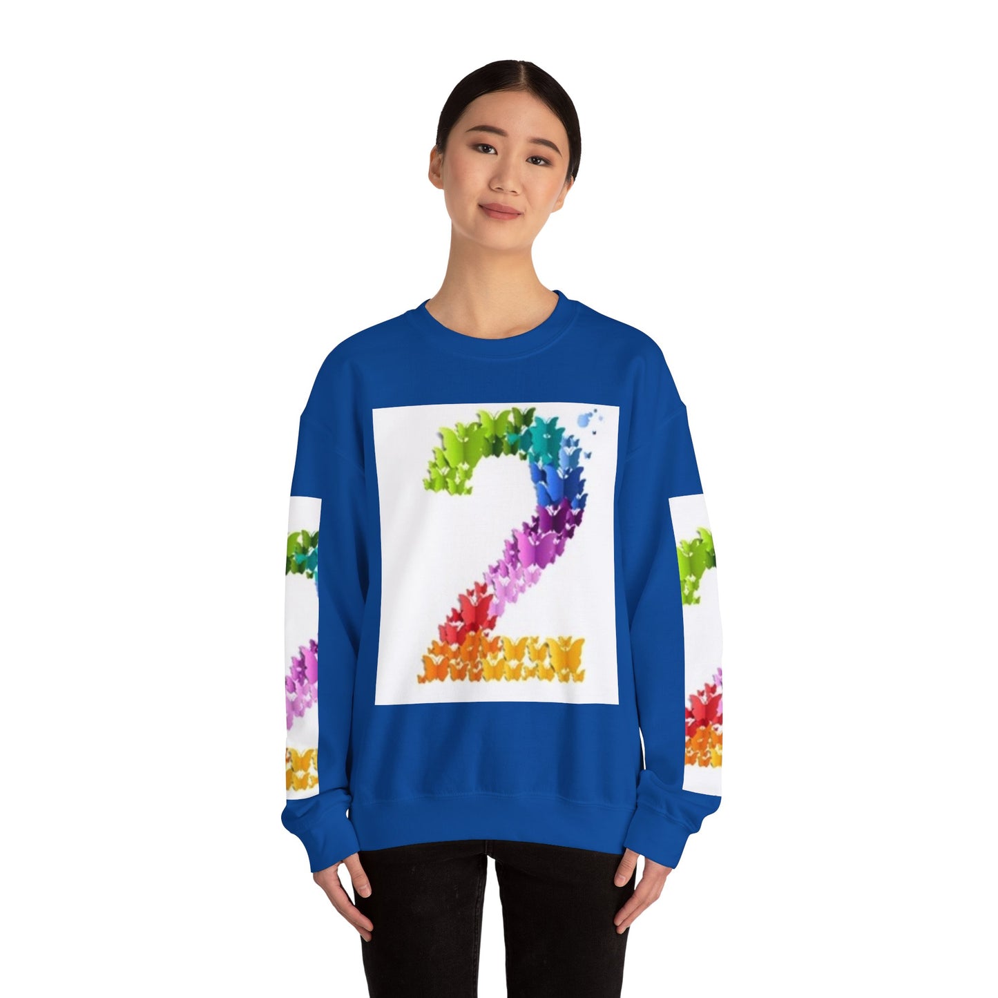 Colorful Floral Number 2 Sweatshirt for Celebrations