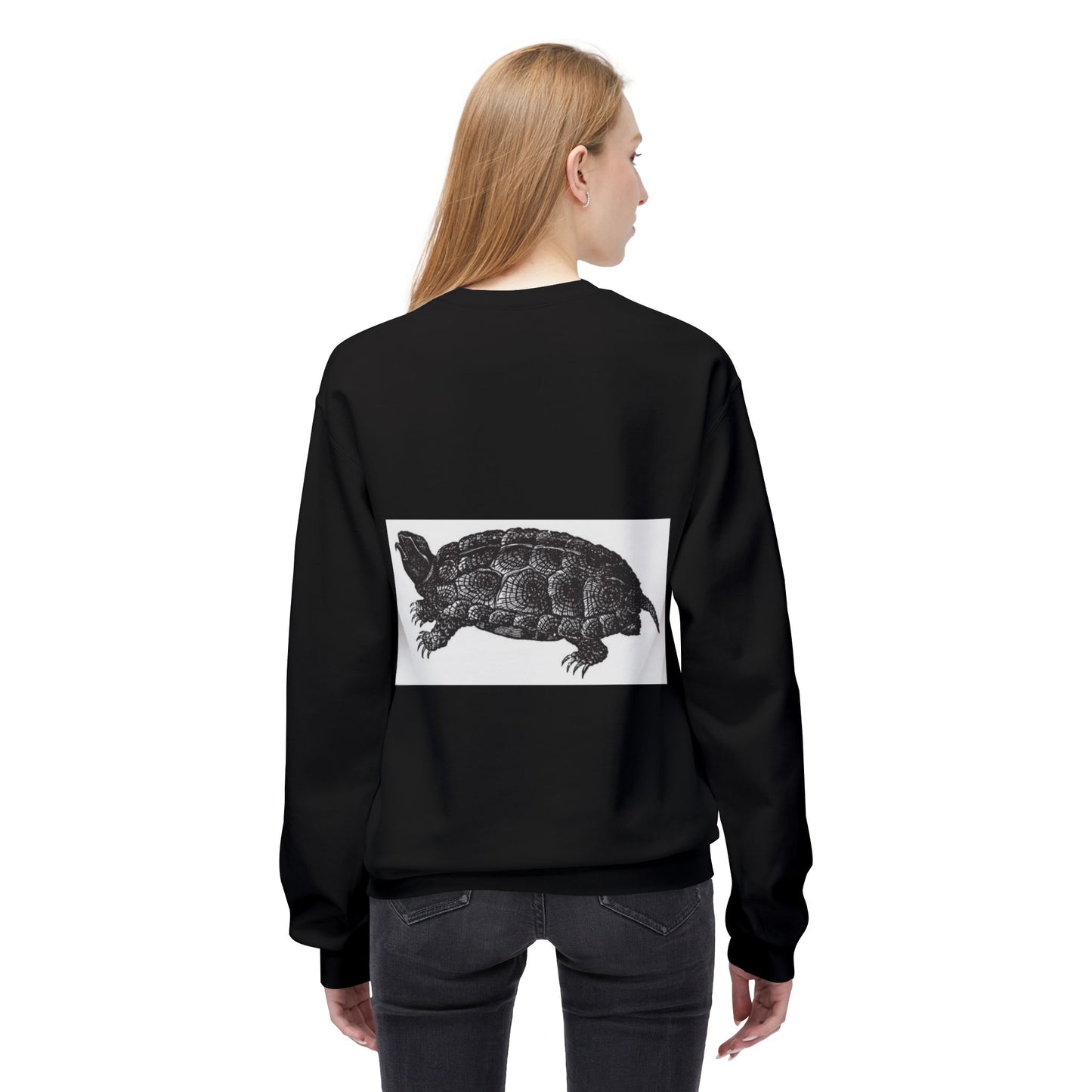 Turtle Design Unisex Fleece Crewneck Sweatshirt - Chill Vibes, Perfect Gift for Nature Lovers