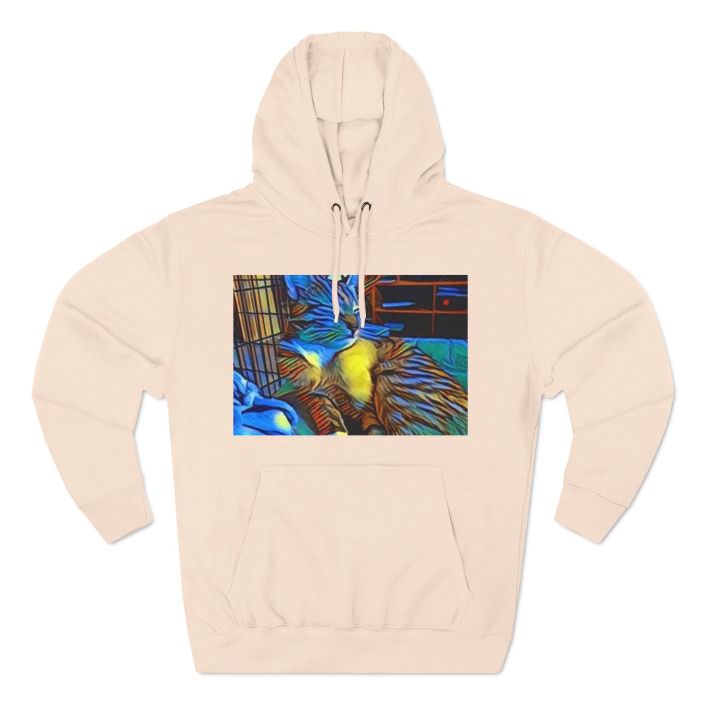 Colorful Cat Fleece Hoodie - Cozy & Stylish for Cat Lovers