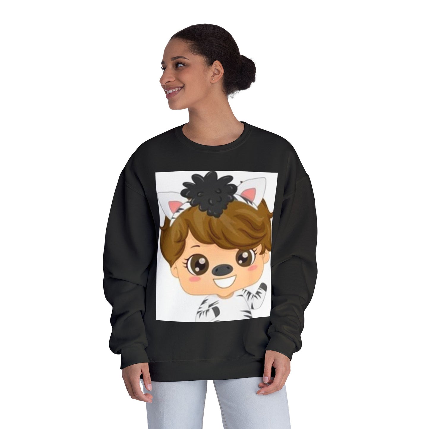 Cute Cartoon Animal Crewneck Sweatshirt for Kids