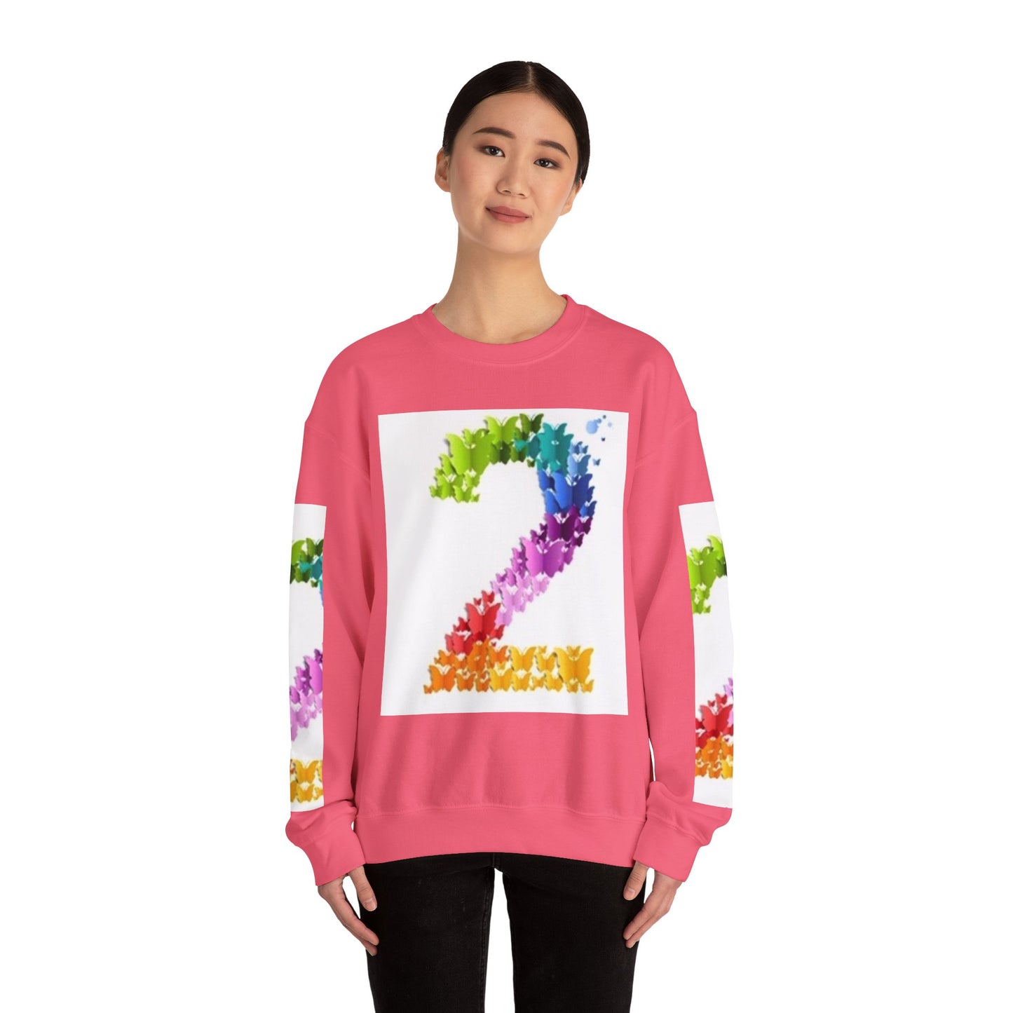 Colorful Floral Number 2 Sweatshirt for Celebrations