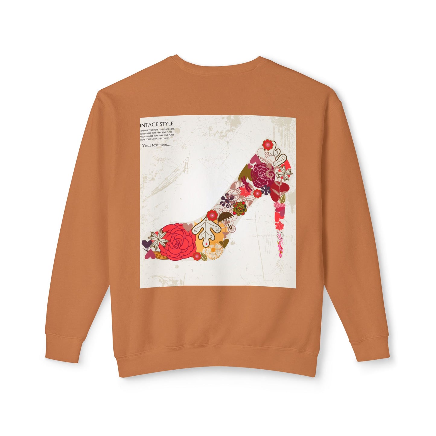 Vintage Floral High Heel Unisex Crewneck Sweatshirt | Stylish & Comfortable