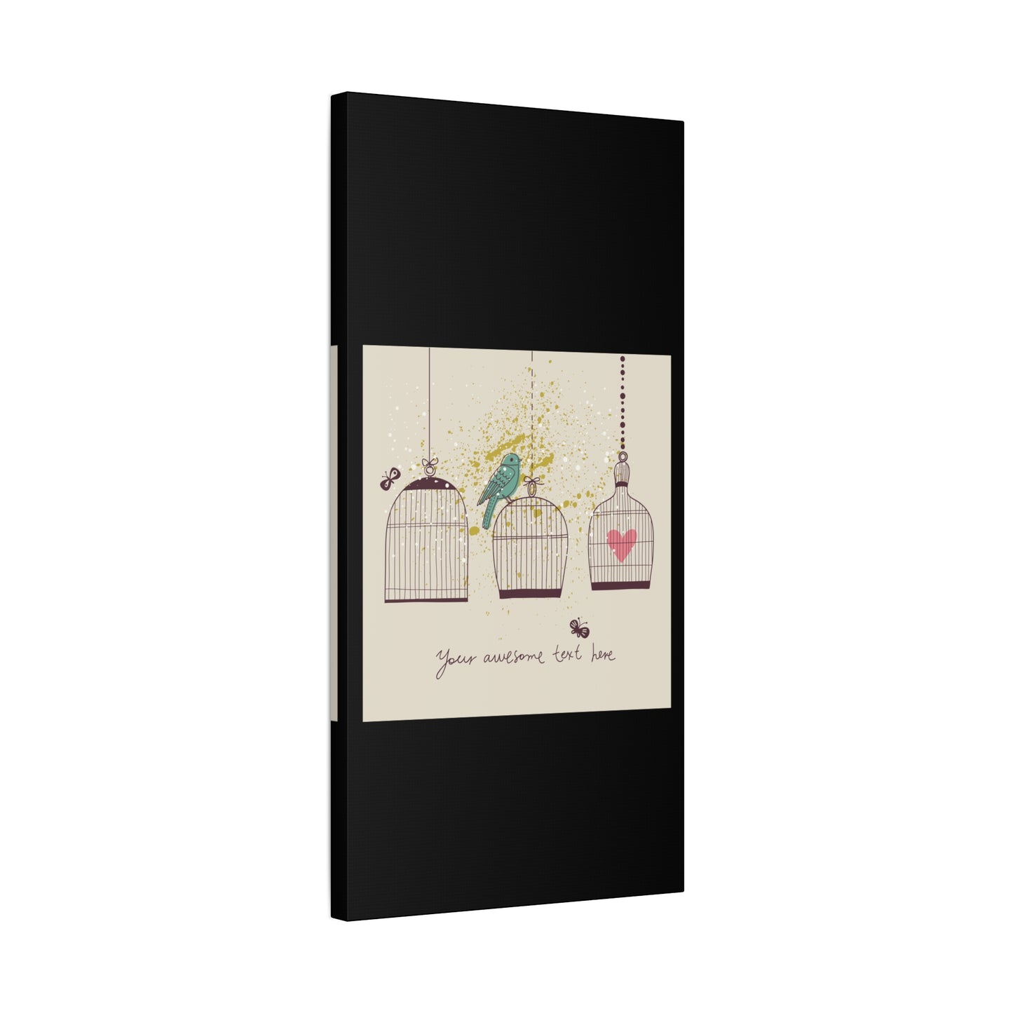 Whimsical Birdcage Canvas Wall Art - Personalized Home Decor