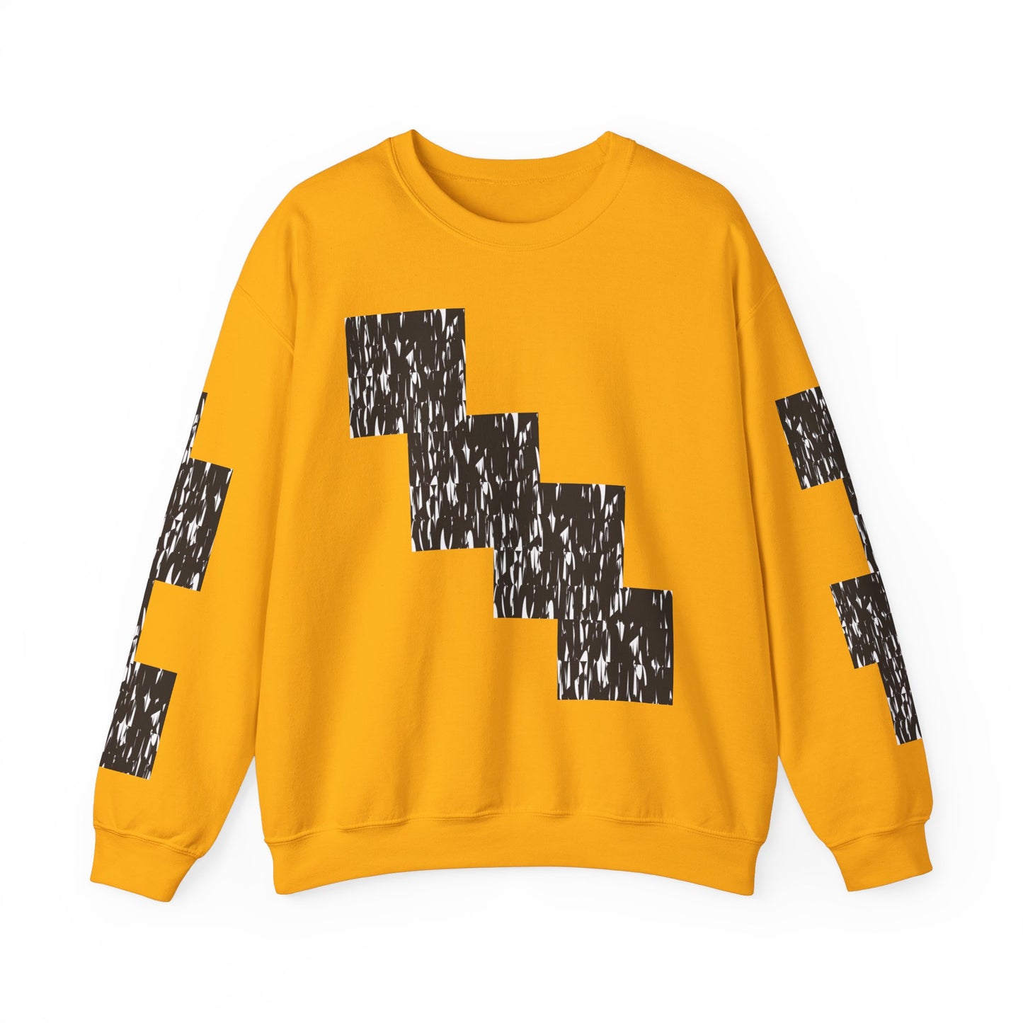 Trendy Graphic Crewneck Sweatshirt | Modern Abstract Black & White Design