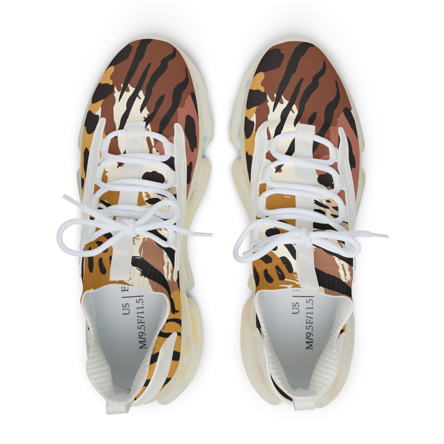 Stylish Tiger Print Mesh Sneakers for Men - Trendy Athletic Footwear