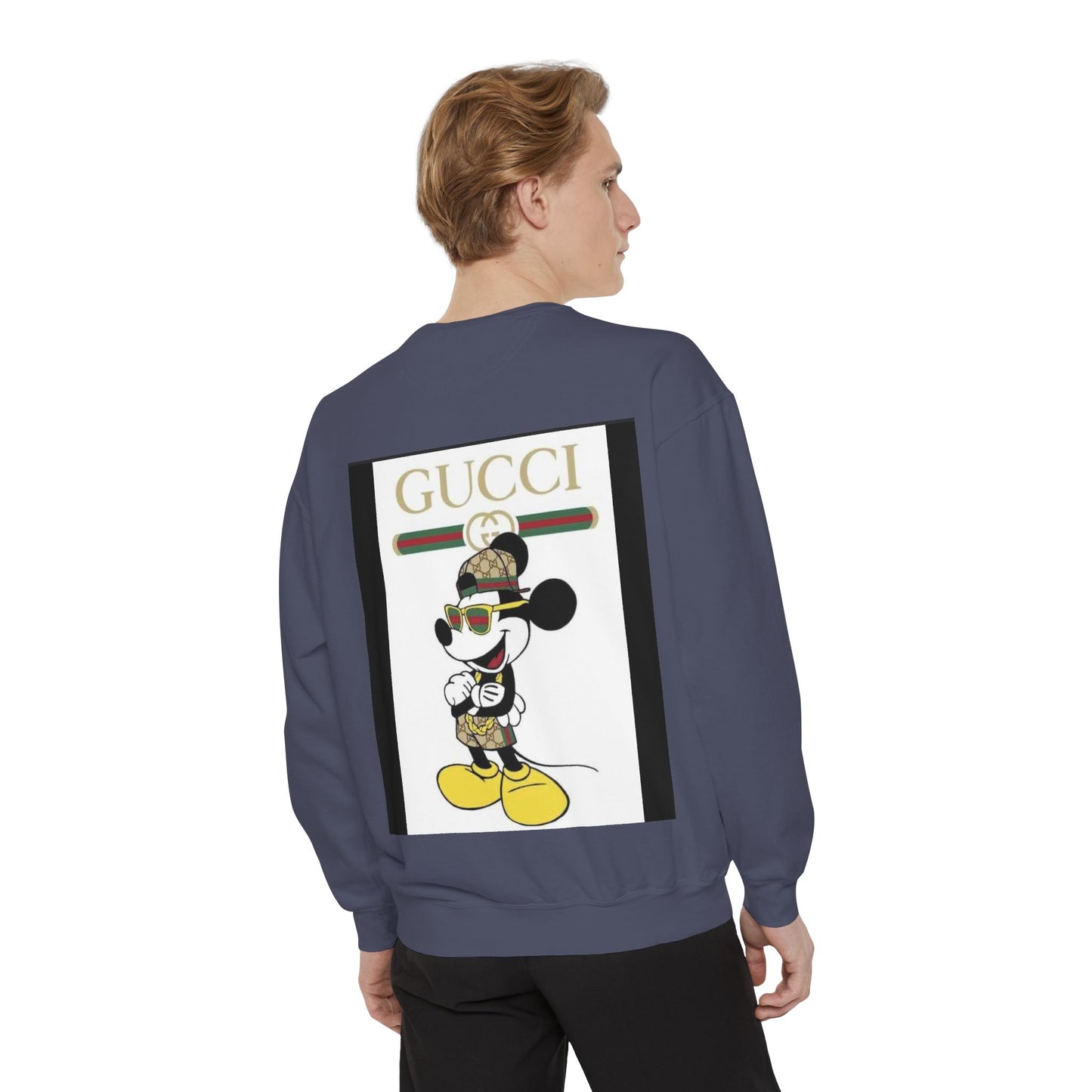 Mickey Mouse Gucci Streetwear Sweatshirt - Unisex Garment-Dyed