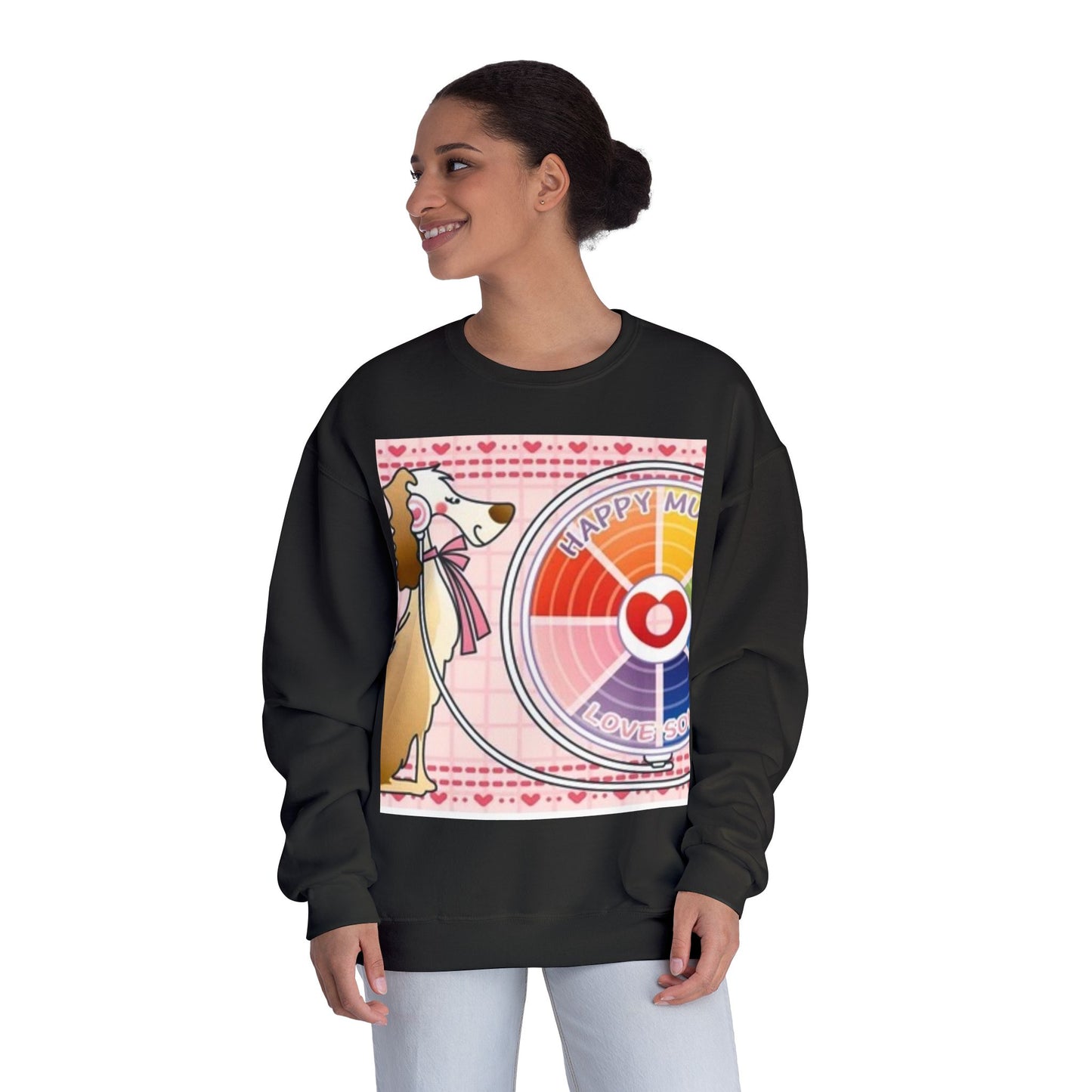Happy Mood Love Sound Unisex Crewneck Sweatshirt
