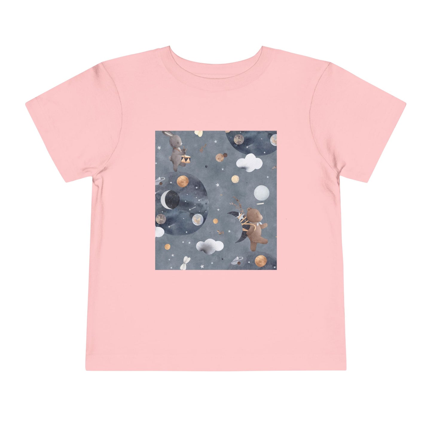 Cosmic Adventure Toddler Tee - Fun Space-Themed Short Sleeve Shirt for Kids