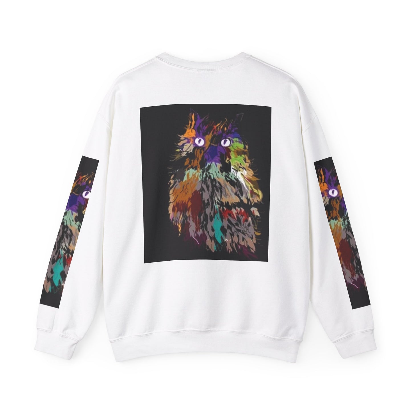 Colorful Owl Crewneck Sweatshirt - Unisex Heavy Blend™ - Cozy Art Wear for Animal Lovers