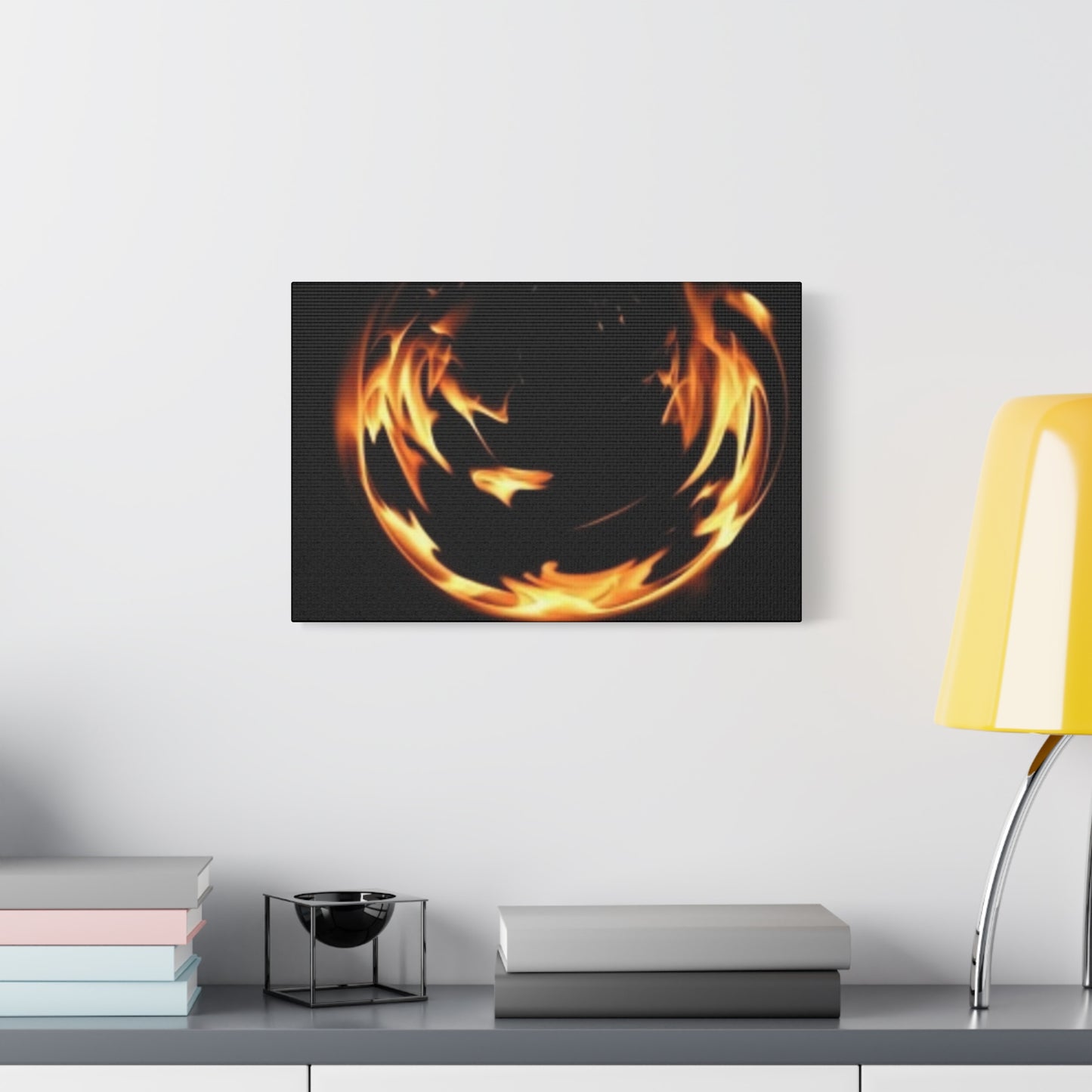 Fire Swirl Matte Canvas Art - Stretched 1.25" Gallery Wrap