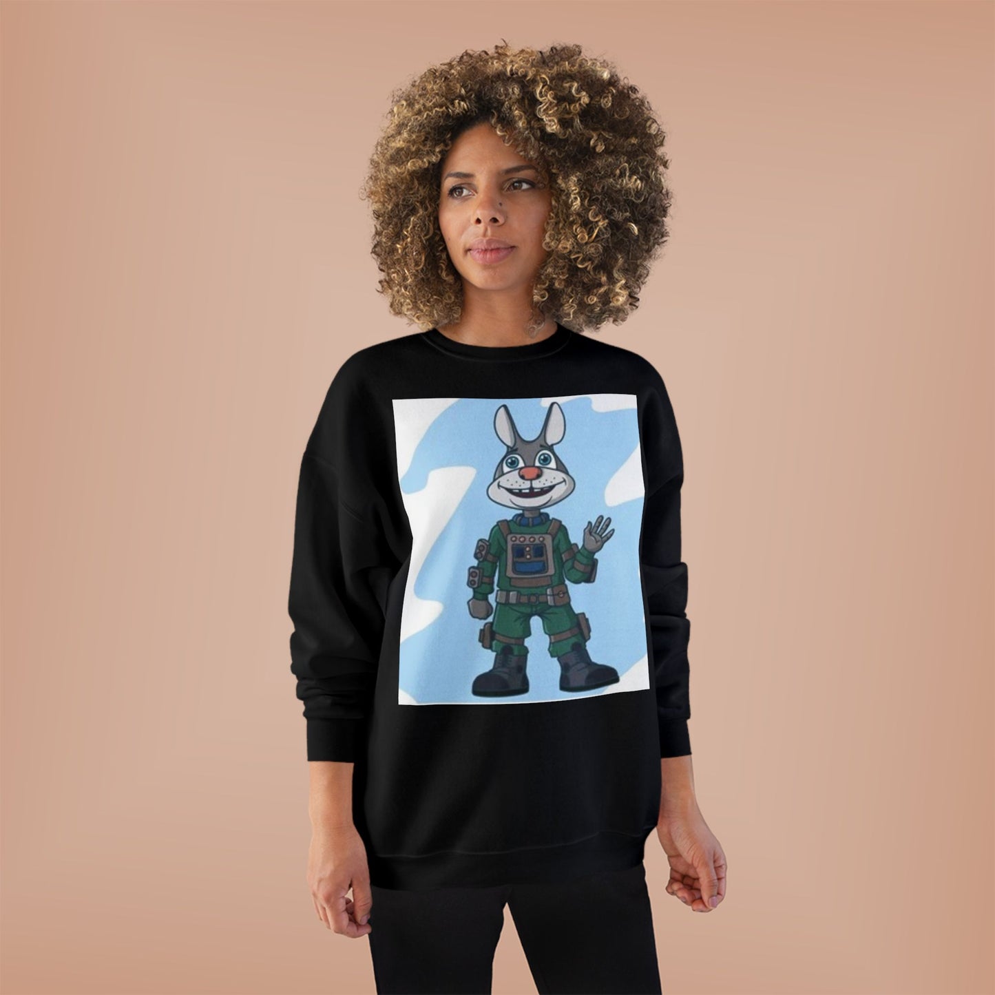 Unisex EcoSmart® Crewneck Sweatshirt - Playful Cartoon Character Design