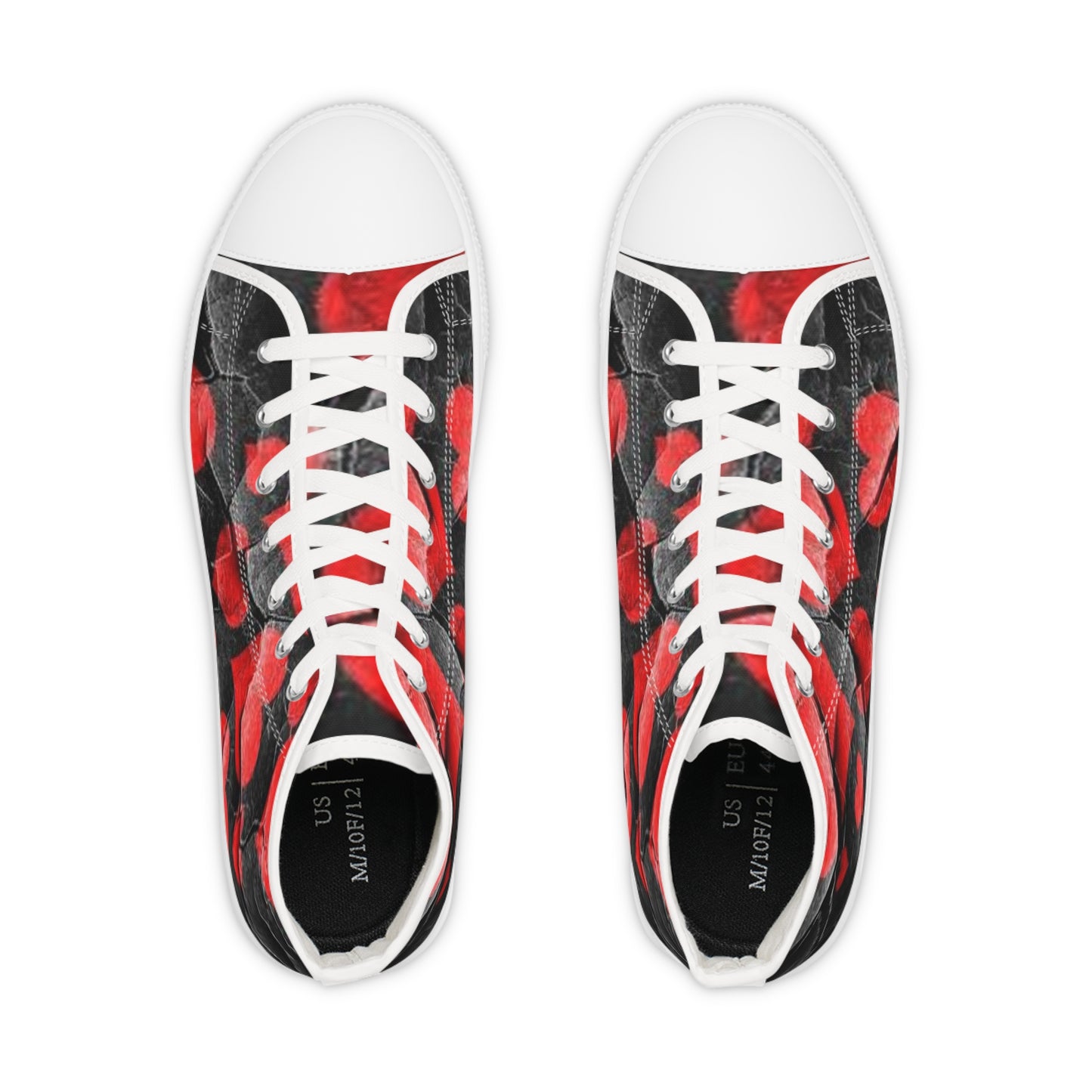 Heart Pattern High Top Sneakers for Men - Stylish Valentine's Day Footwear