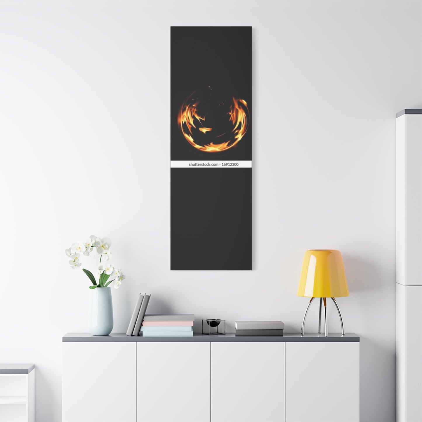 Fire Swirl Matte Canvas Art - Stretched 1.25" Gallery Wrap