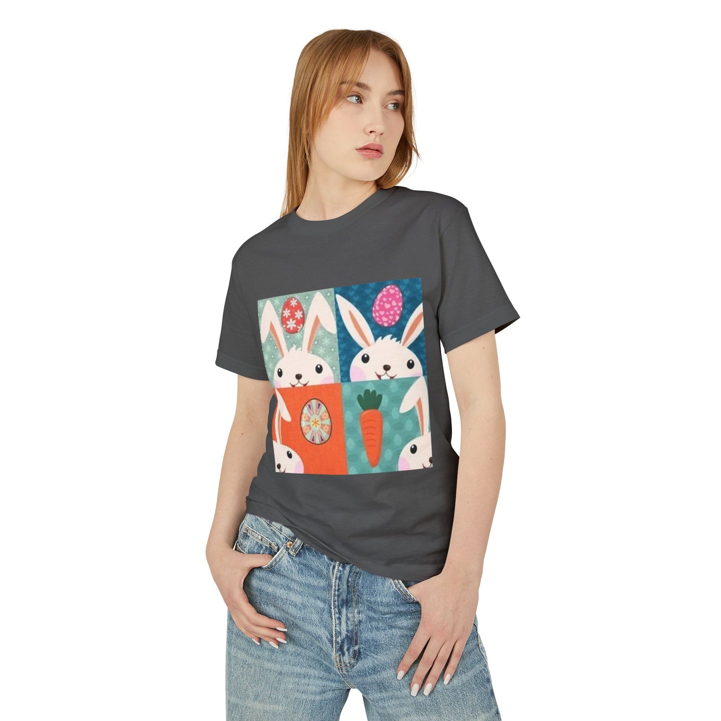 Cute Easter Bunny Tee - Unisex Garment-Dyed Cotton Shirt