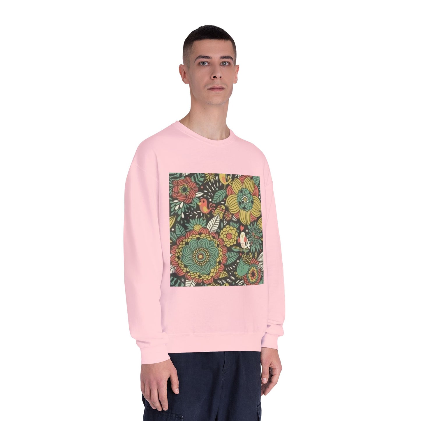Vibrant Floral Unisex Crewneck Sweatshirt - Cozy Nature-Inspired Apparel