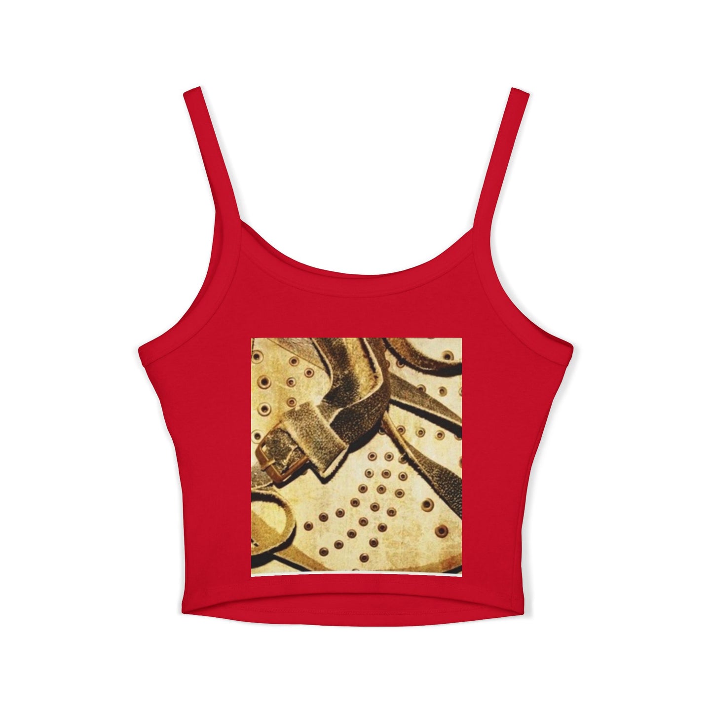 Artistic Women's Spaghetti Strap Tank Top - Stylish Summer Wear