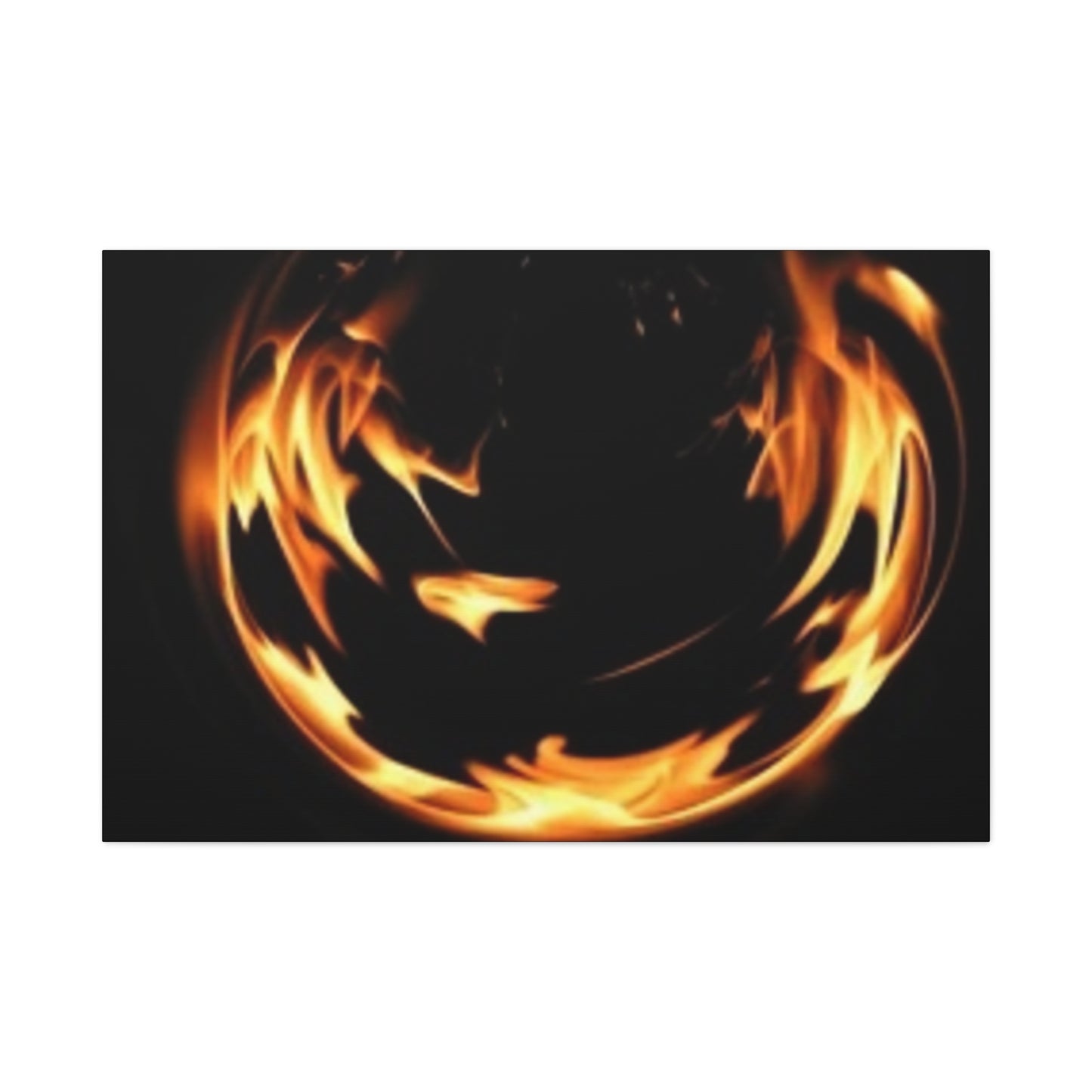 Fire Swirl Matte Canvas Art - Stretched 1.25" Gallery Wrap
