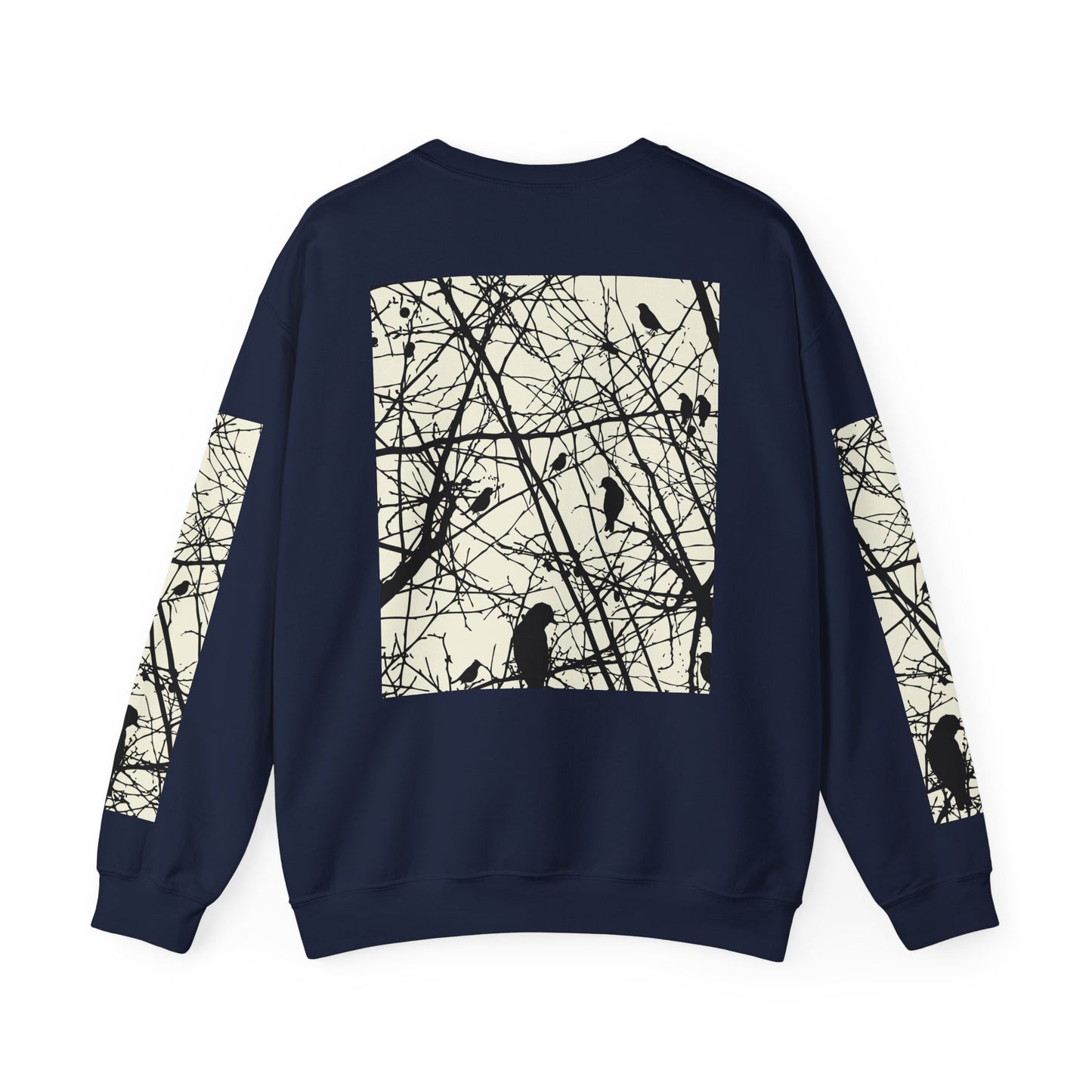 Nature-Inspired Unisex Crewneck Sweatshirt with Bird Print