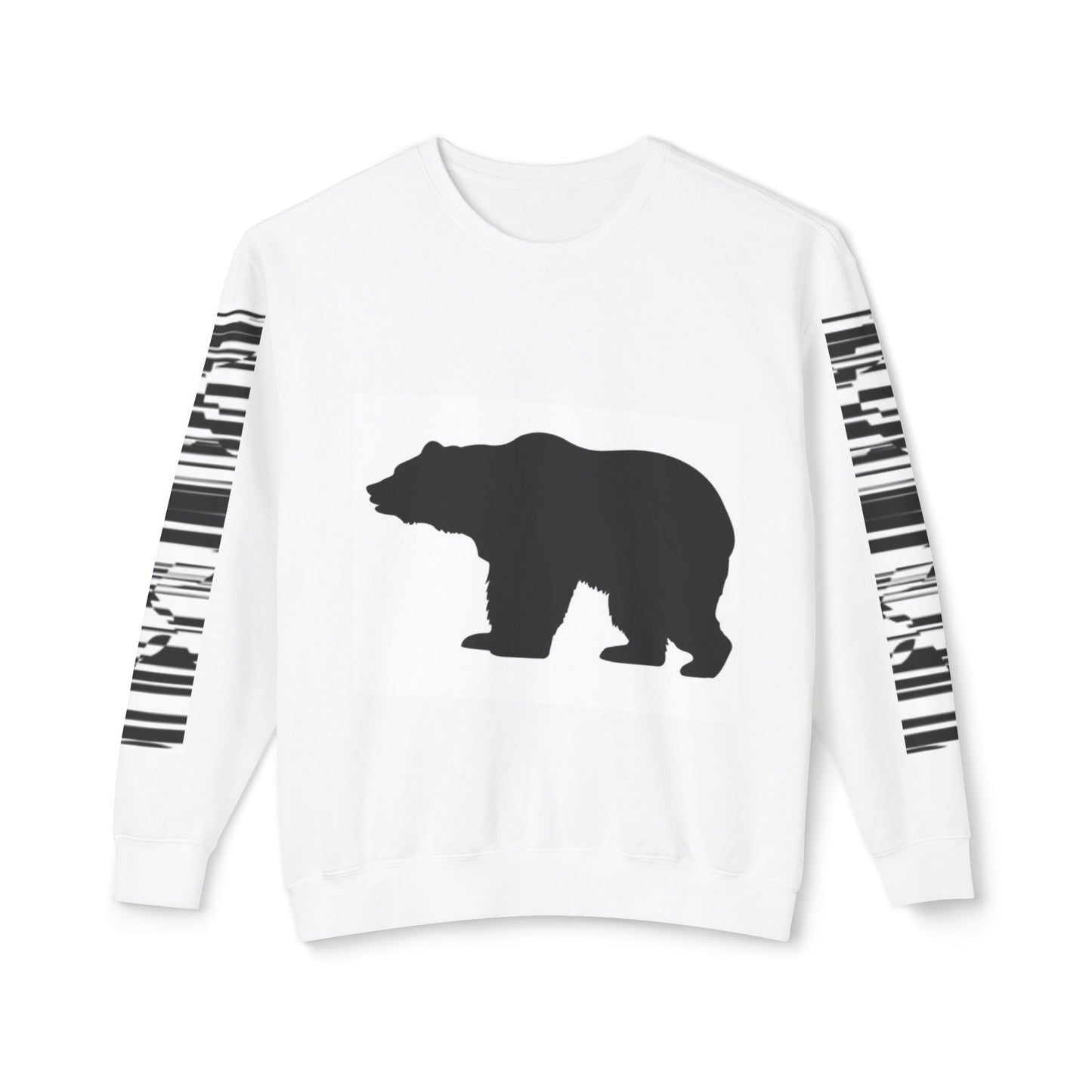 Stylish Bear Graphic Unisex Lightweight Crewneck Sweatshirt