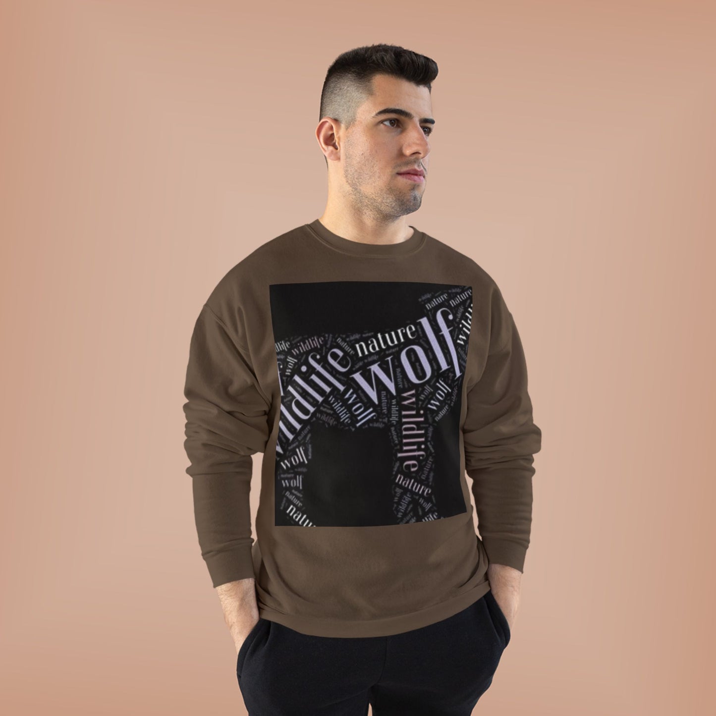 Unisex Eco-Friendly Wolf Graphic Crewneck Sweatshirt - Nature Lover Gift