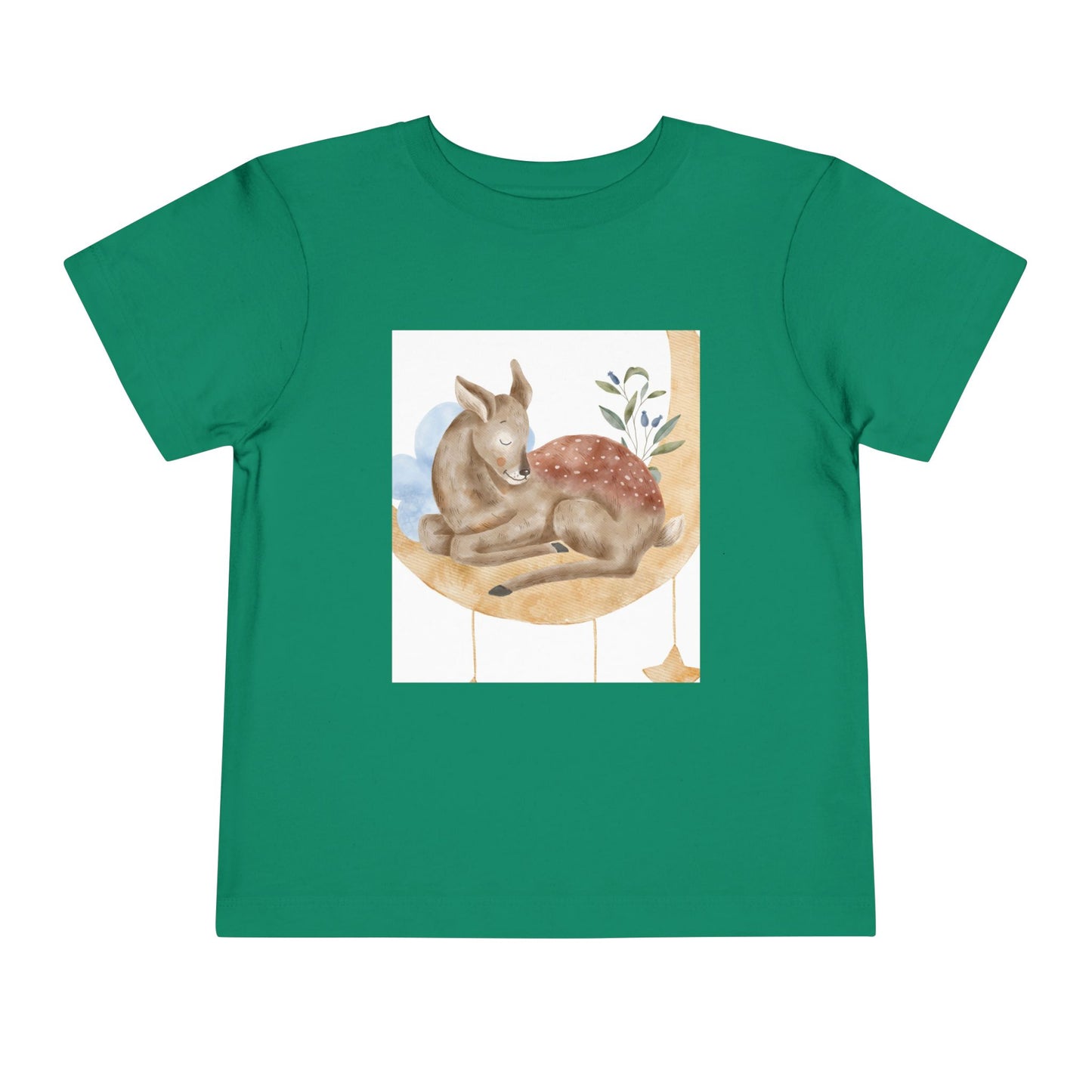 Whimsical Fawn Toddler Tee - Cute Short Sleeve Shirt for Kids