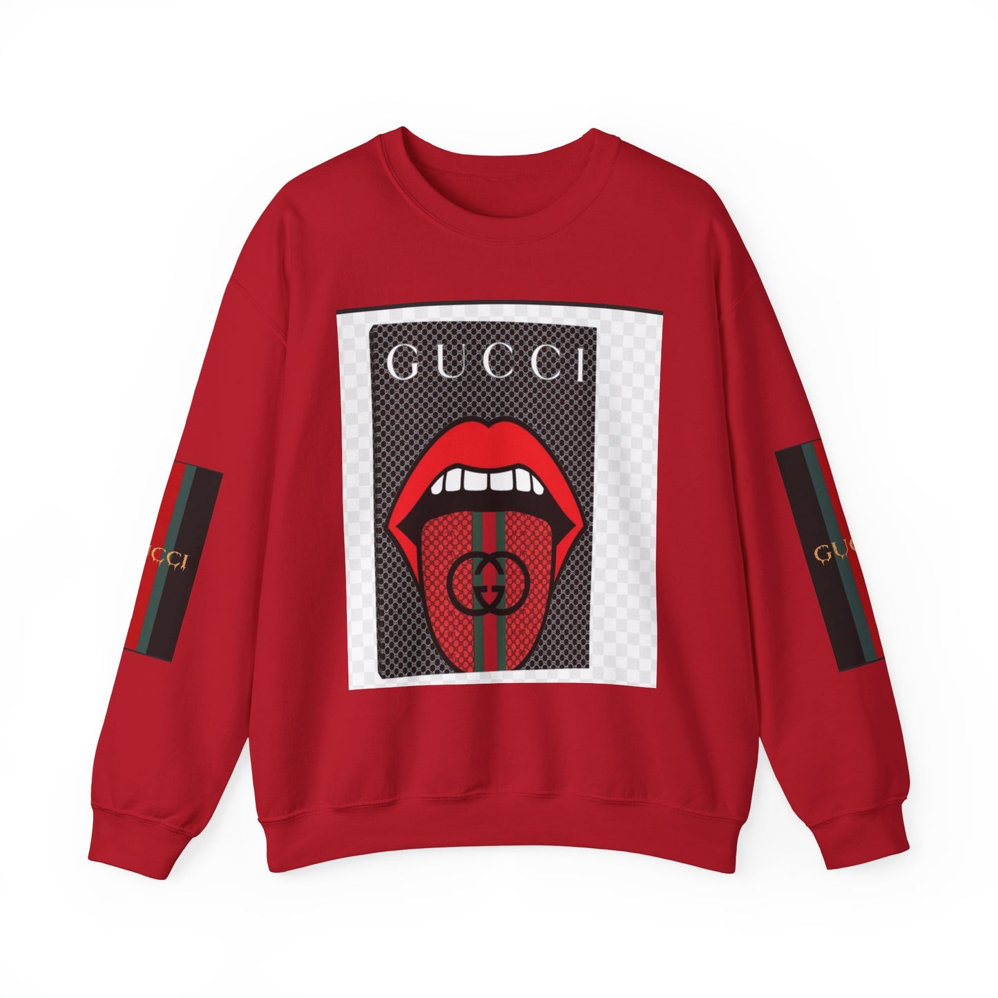 Gucci Inspired Unisex Heavy Blend Crewneck Sweatshirt - Bold Graphic Design