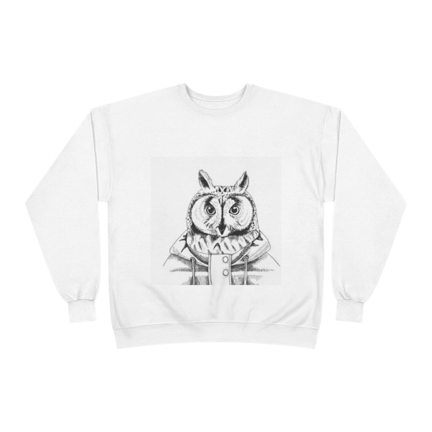 Whimsical Owl Eco-Friendly Crewneck Sweatshirt - Unisex