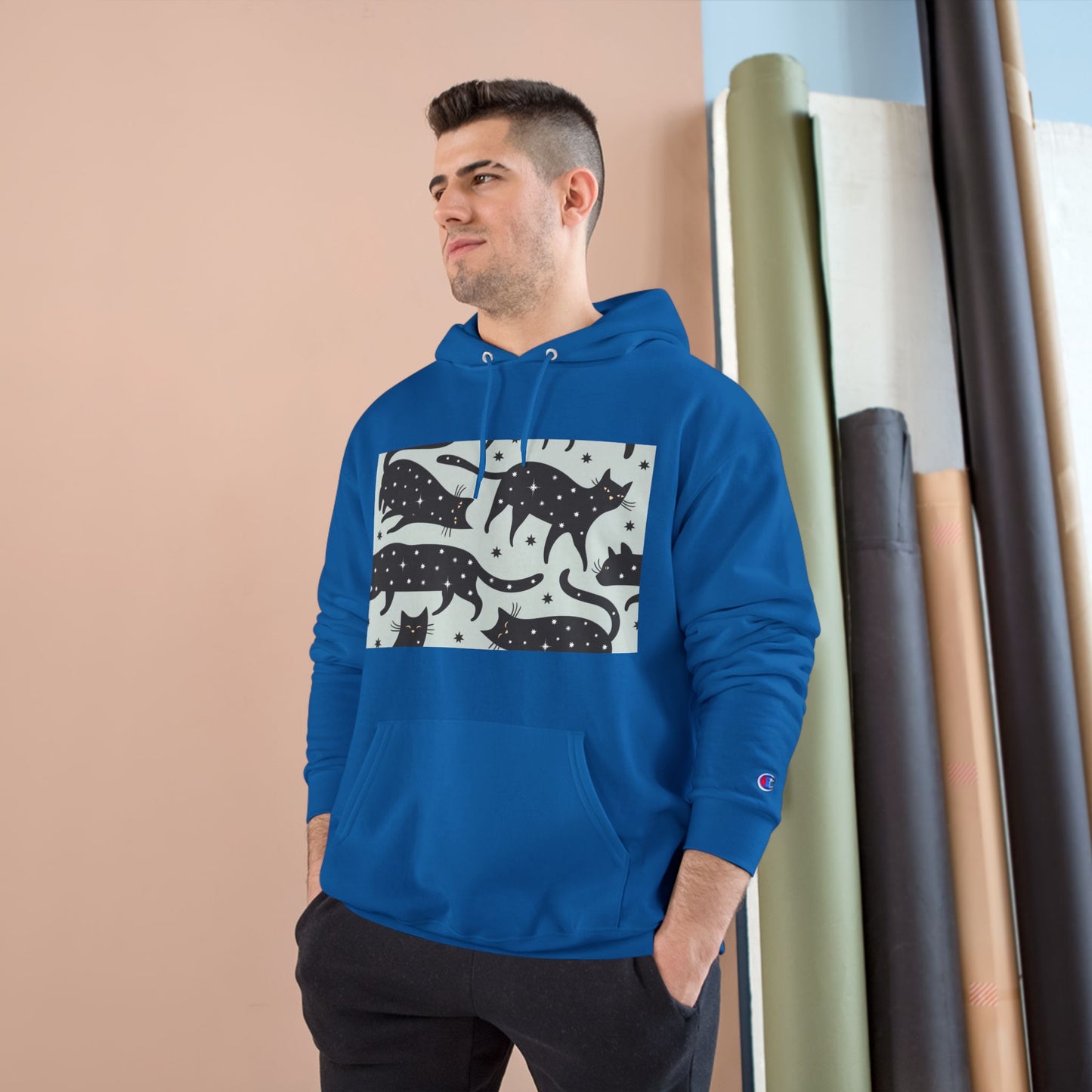 Cozy Cat Champion Hoodie - Perfect for Cat Lovers