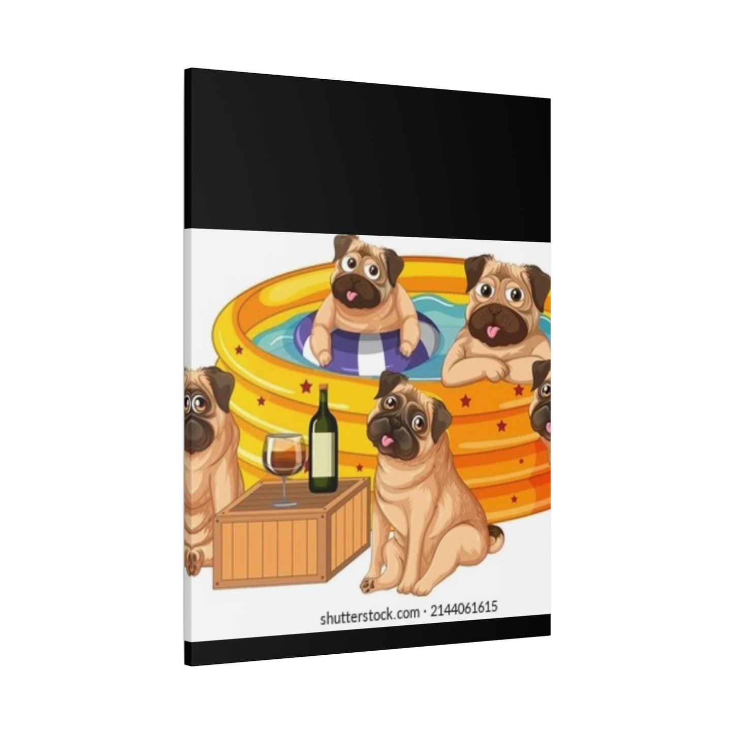 Pug Pool Party Canvas Art - Fun Pet Decor