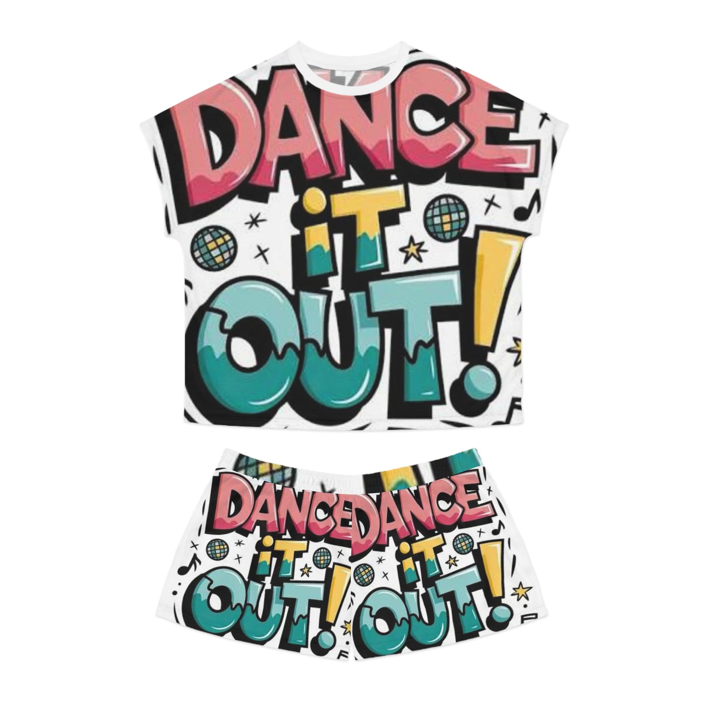 Dance It Out! Women's Short Pajama Set – Fun & Relaxed Sleepwear for Dance Lovers