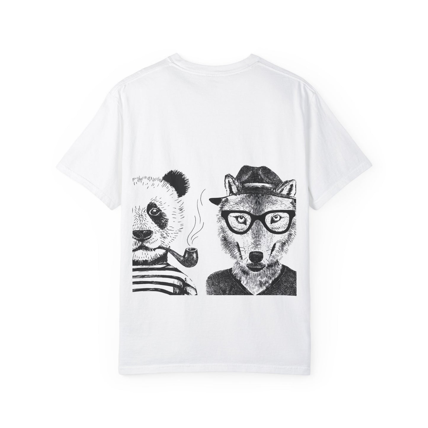 Whimsical Animals Graphic T-Shirt - Cool Fox & Panda Design