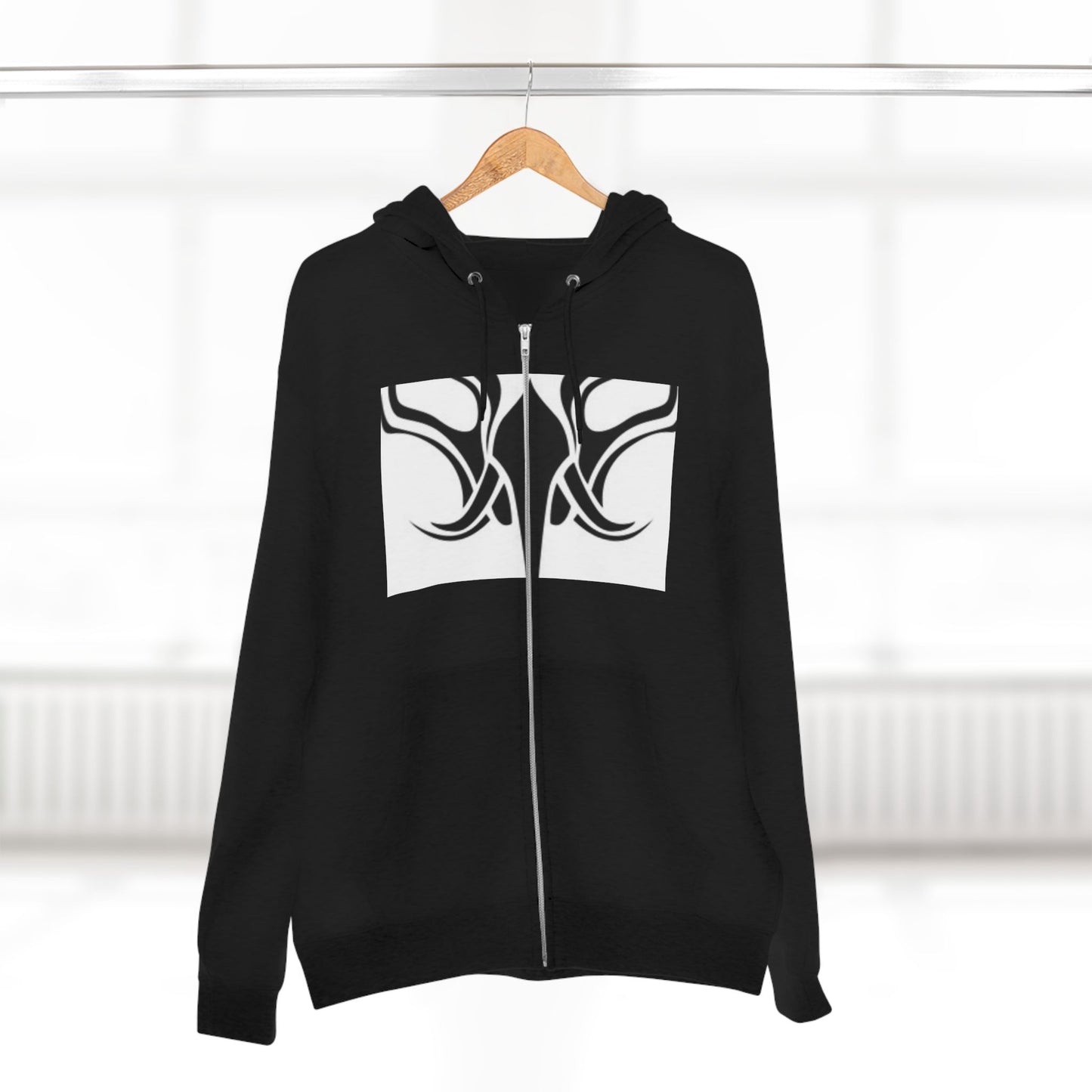 Tribal Design Unisex Zip Hoodie - Stylish & Versatile Outdoor Wear