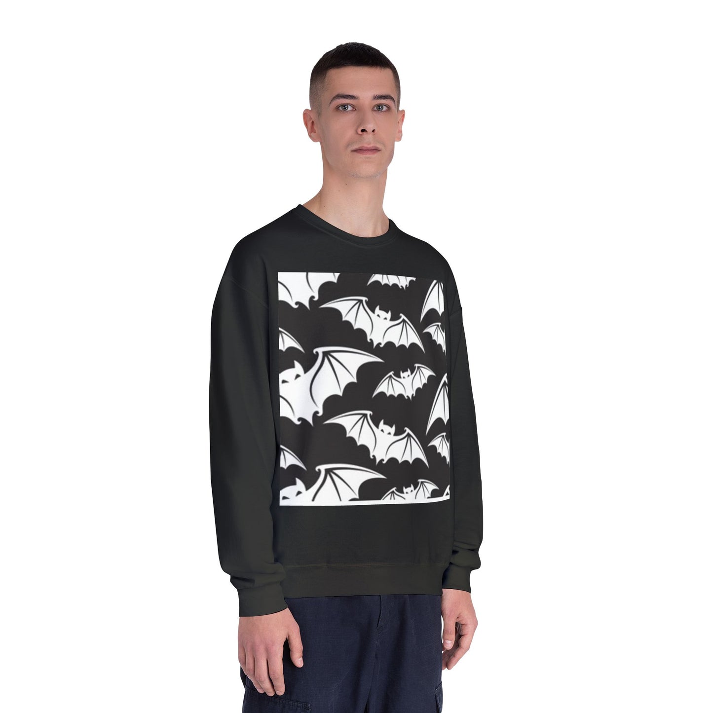 Bats in Flight Unisex Crewneck Sweatshirt - Cozy Halloween Spirit