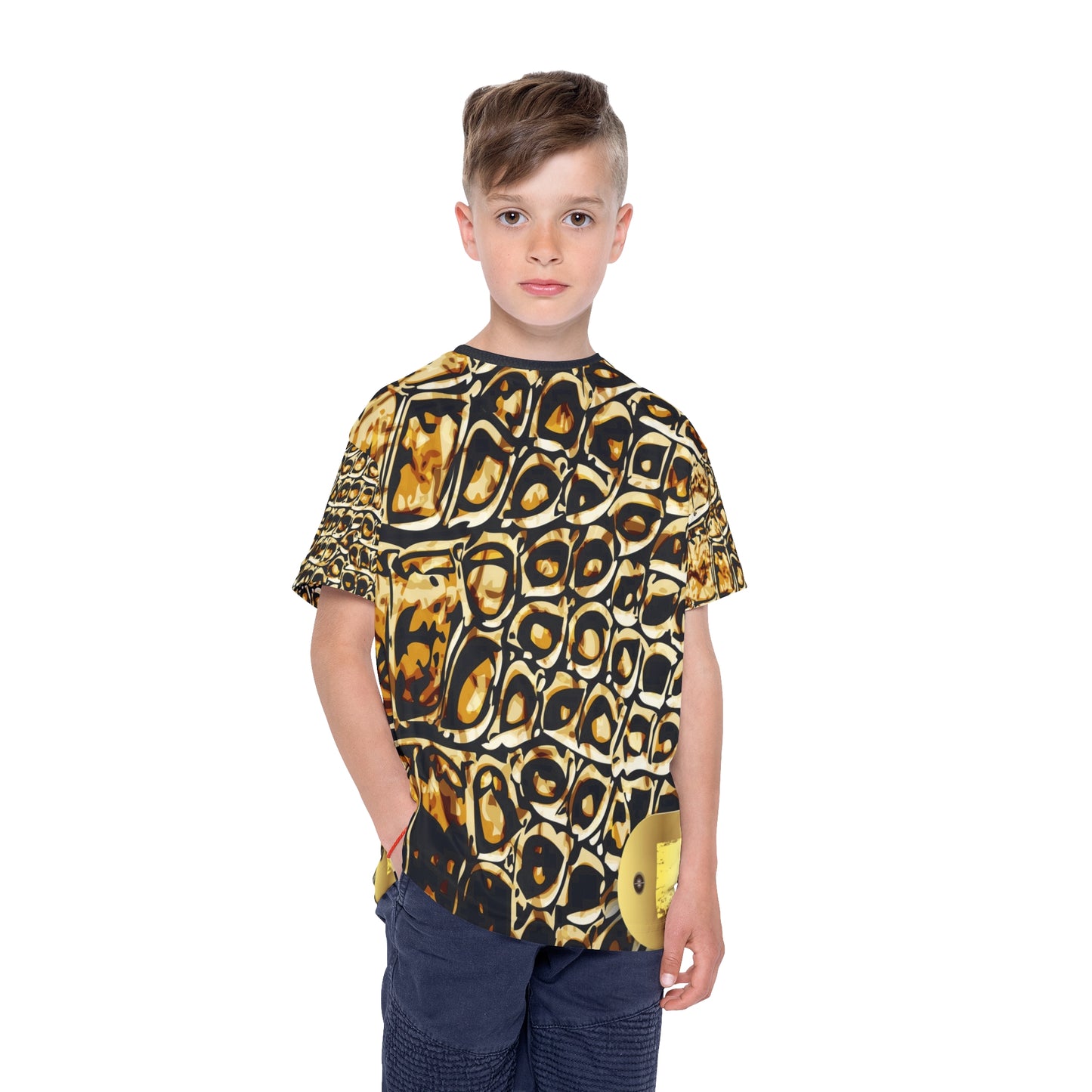 Trendy Kids Sports Jersey - Unique Crocodile Pattern