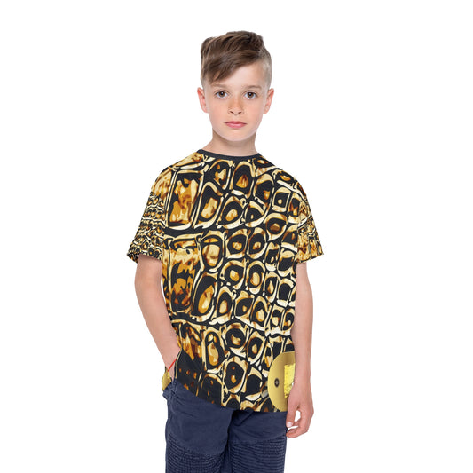 Trendy Kids Sports Jersey - Unique Crocodile Pattern