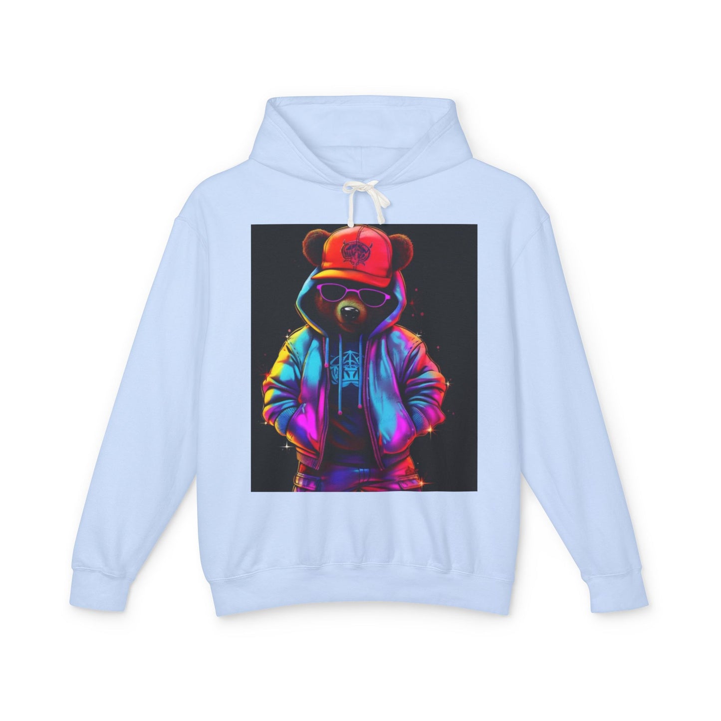 Urban Bear Graphic Hoodie - Unisex Lightweight Sweatshirt