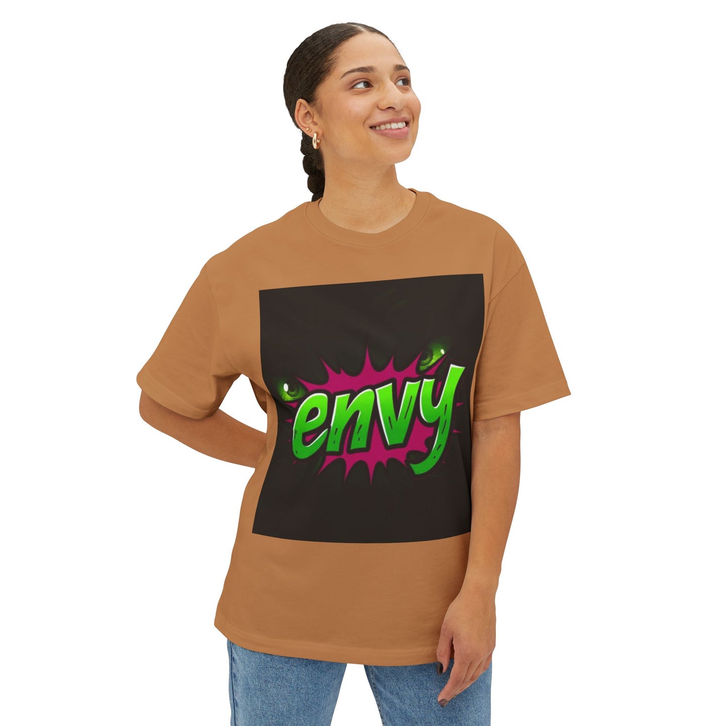 Envy Graphic Oversized Boxy Tee - Trendy Unisex Streetwear
