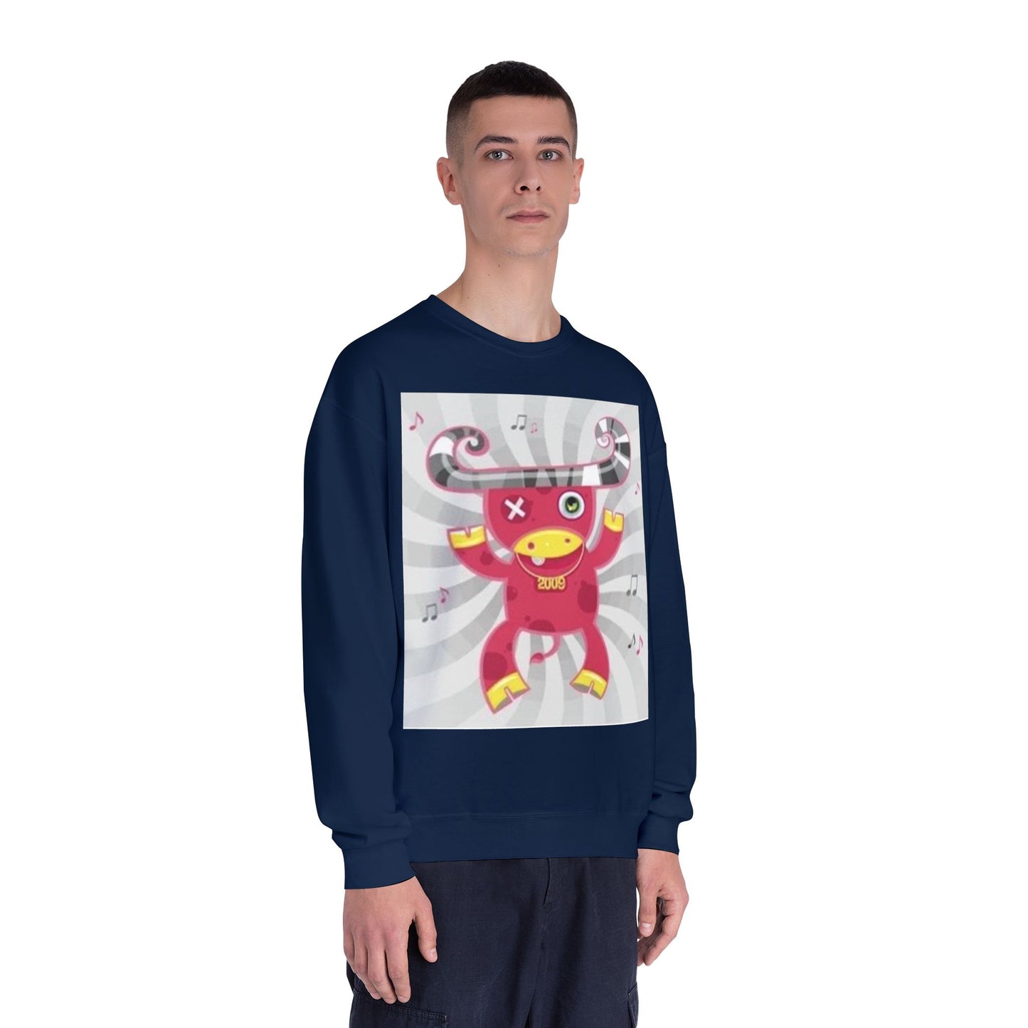 Fun Cartoon Monster Crewneck Sweatshirt - Unisex