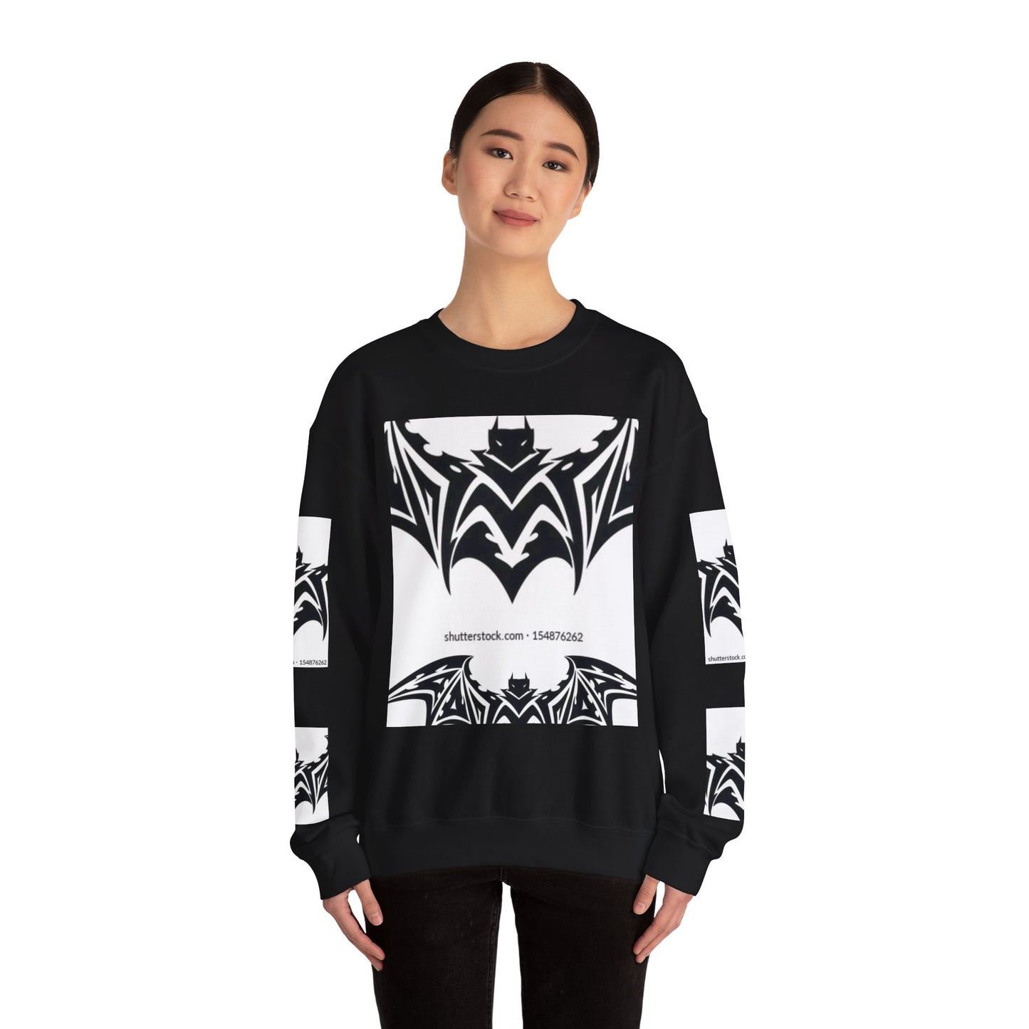 Gothic Bat Sweatshirt - Unisex Crewneck for Halloween & Casual Wear