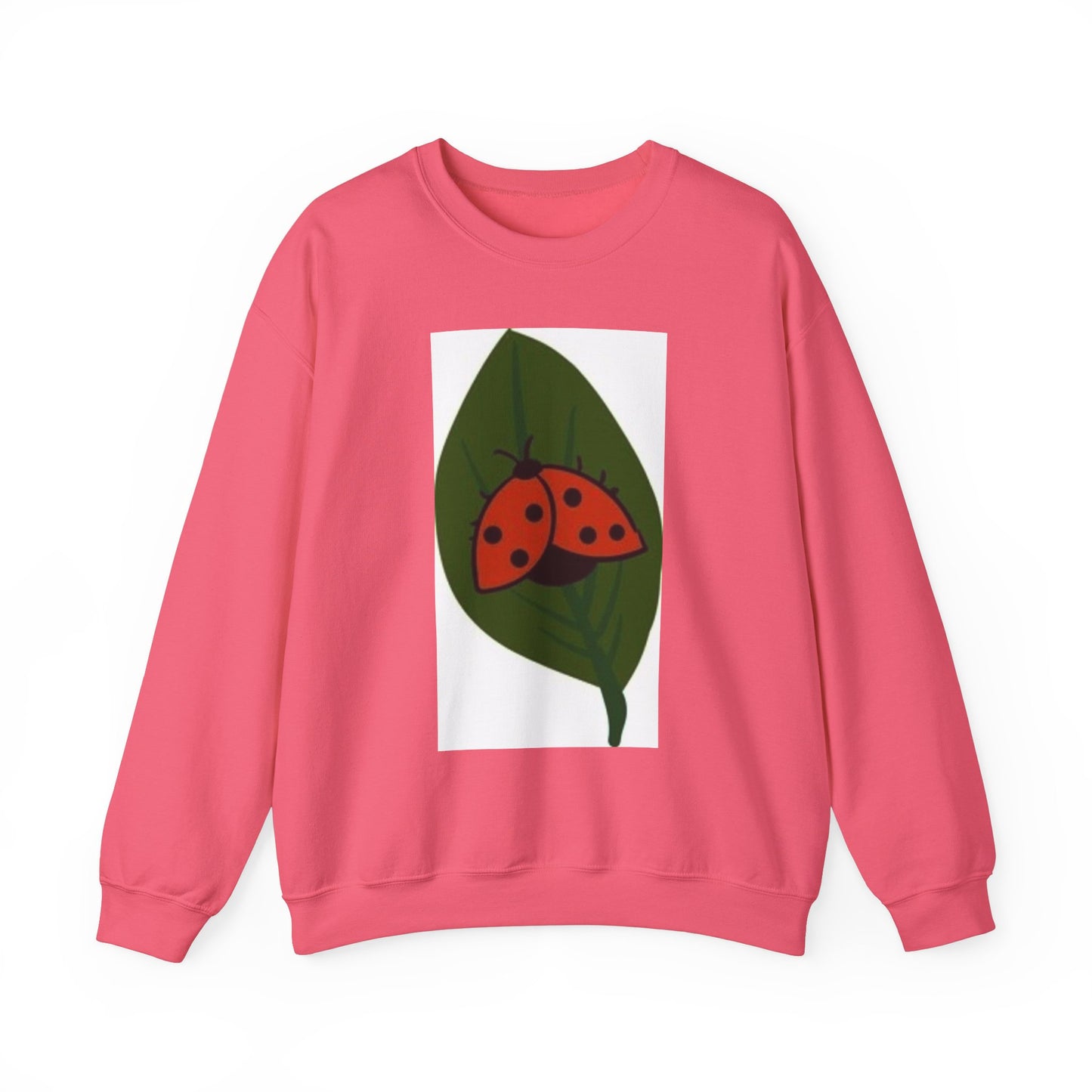 Ladybug Leaf Unisex Crewneck Sweatshirt - Cozy & Eco-Friendly