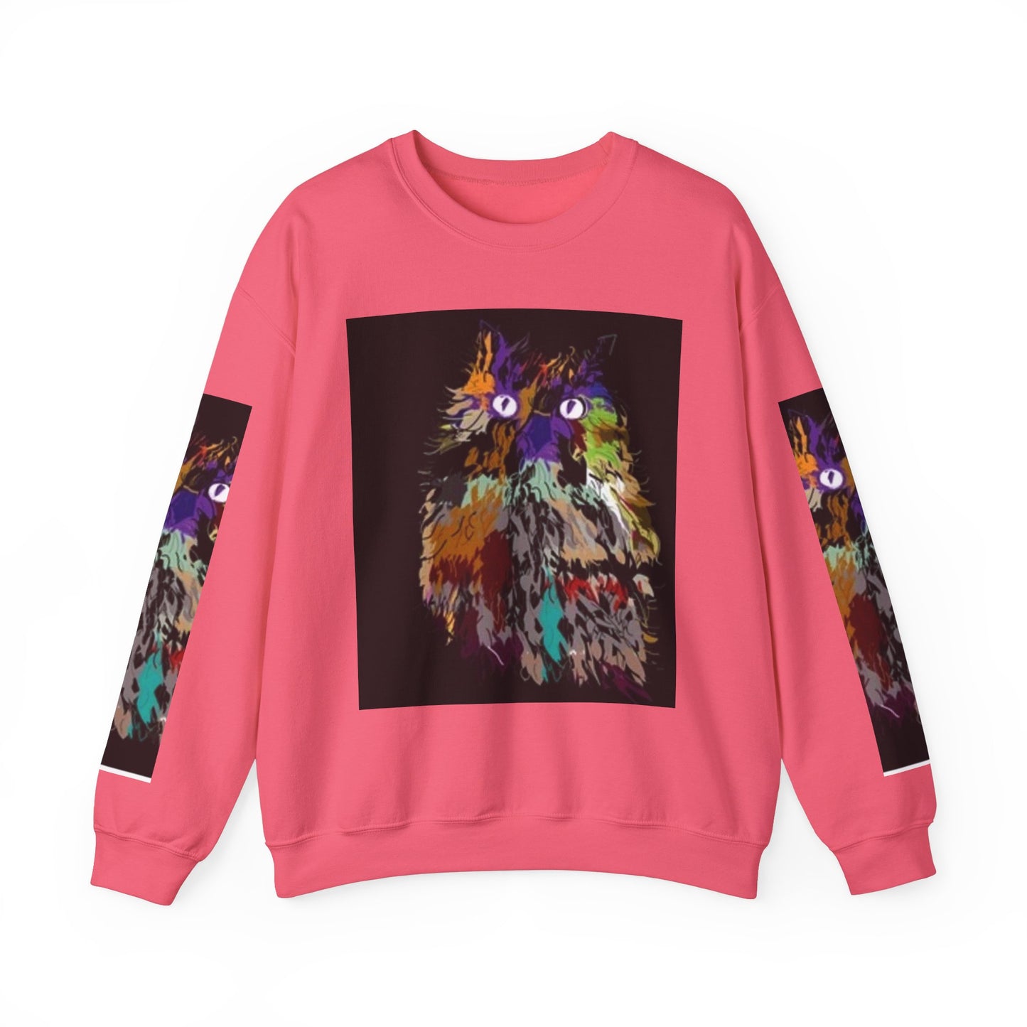Colorful Owl Crewneck Sweatshirt - Unisex Heavy Blend™ - Cozy Art Wear for Animal Lovers