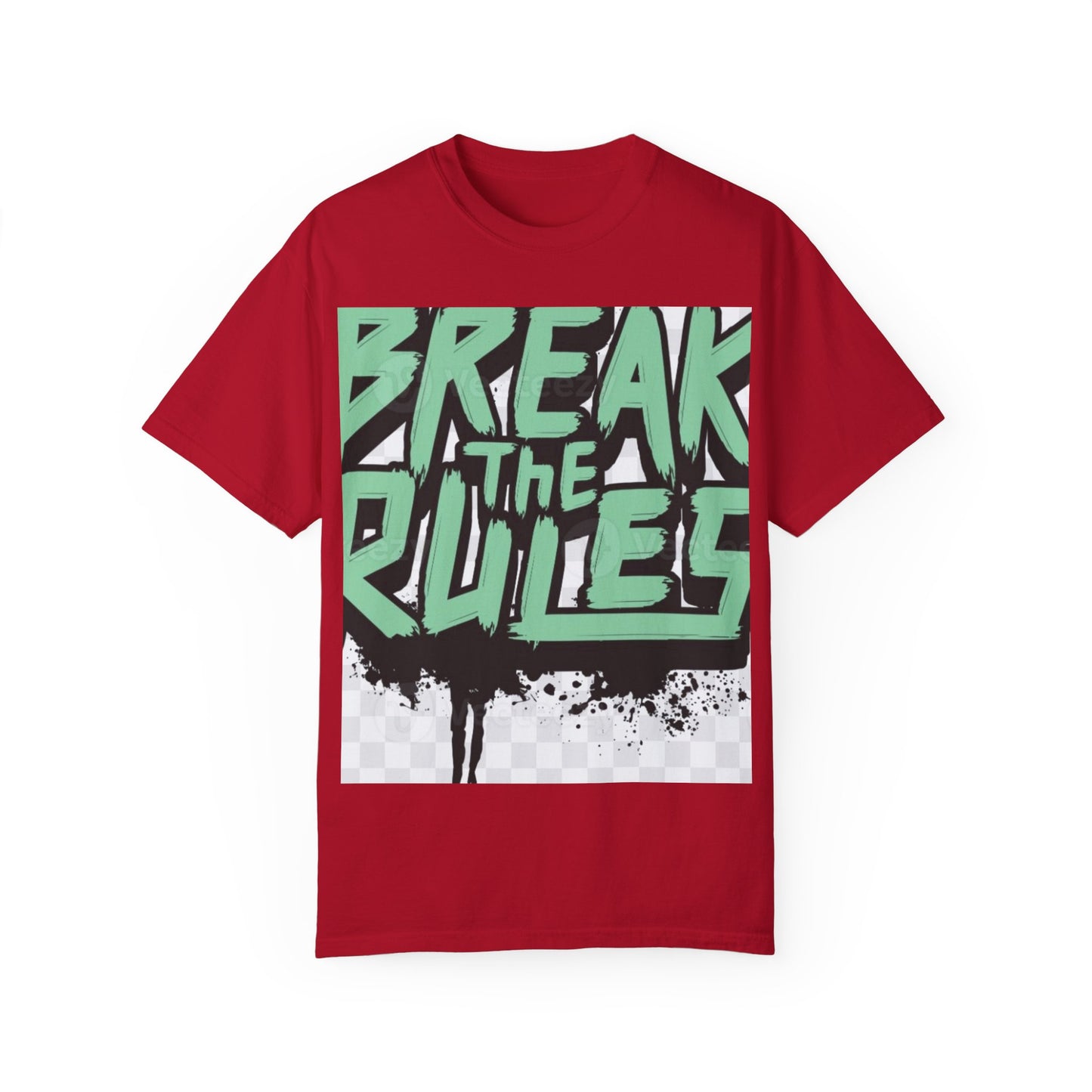 Unisex Garment-Dyed T-shirt - "Break the Rules" Graphic Tee for Creative Spirits