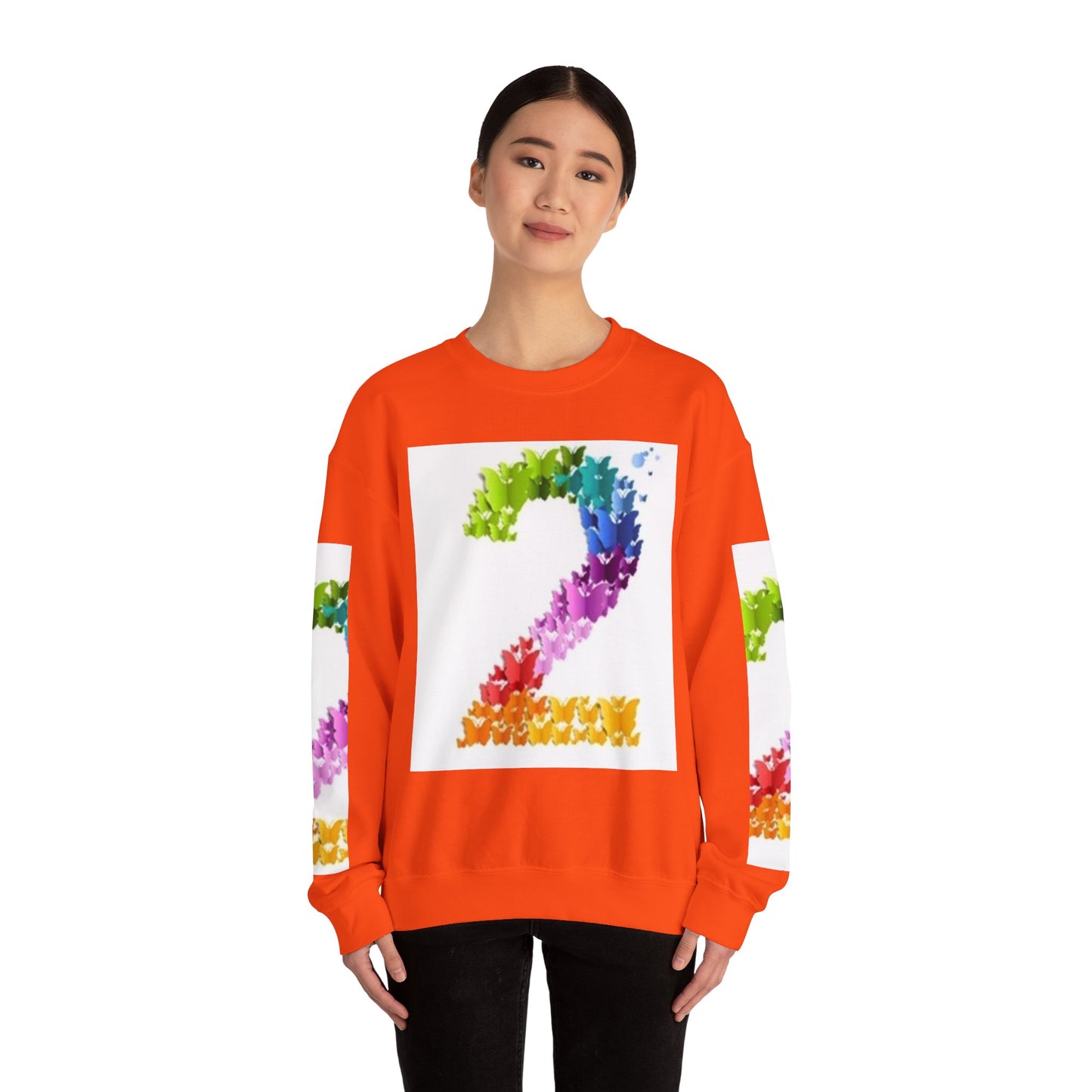 Colorful Floral Number 2 Sweatshirt for Celebrations