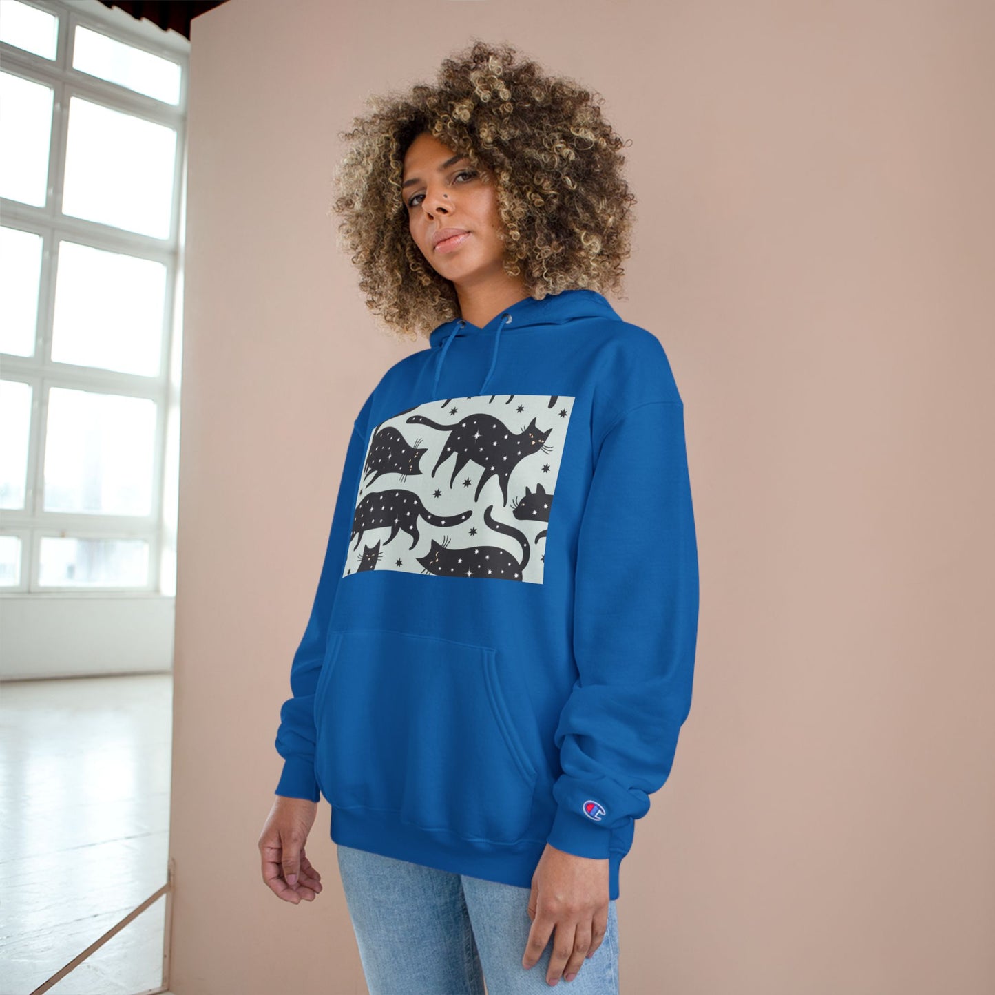 Cozy Cat Champion Hoodie - Perfect for Cat Lovers