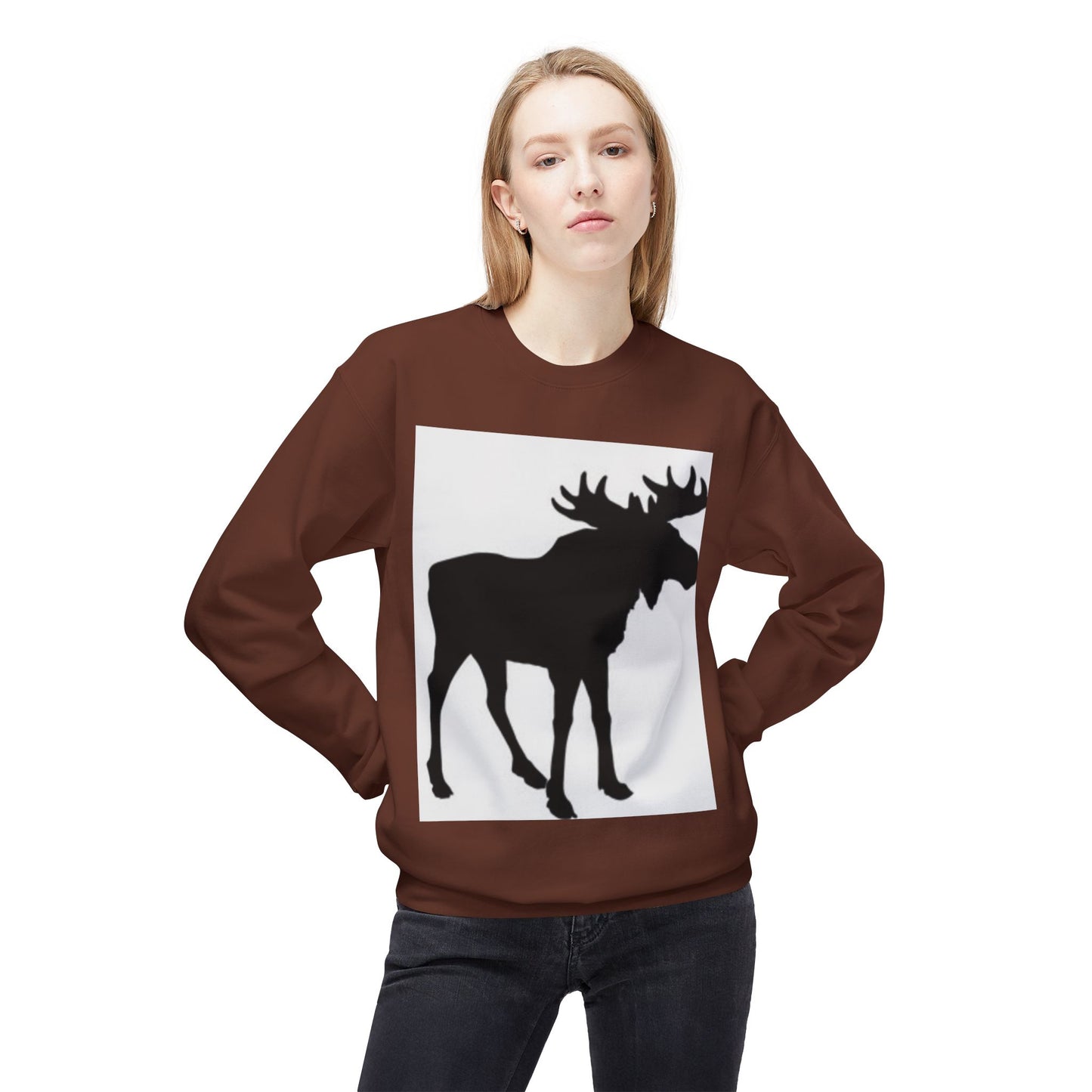 Whimsical Softstyle Fleece Crewneck Sweatshirt - Pink Rattle Design