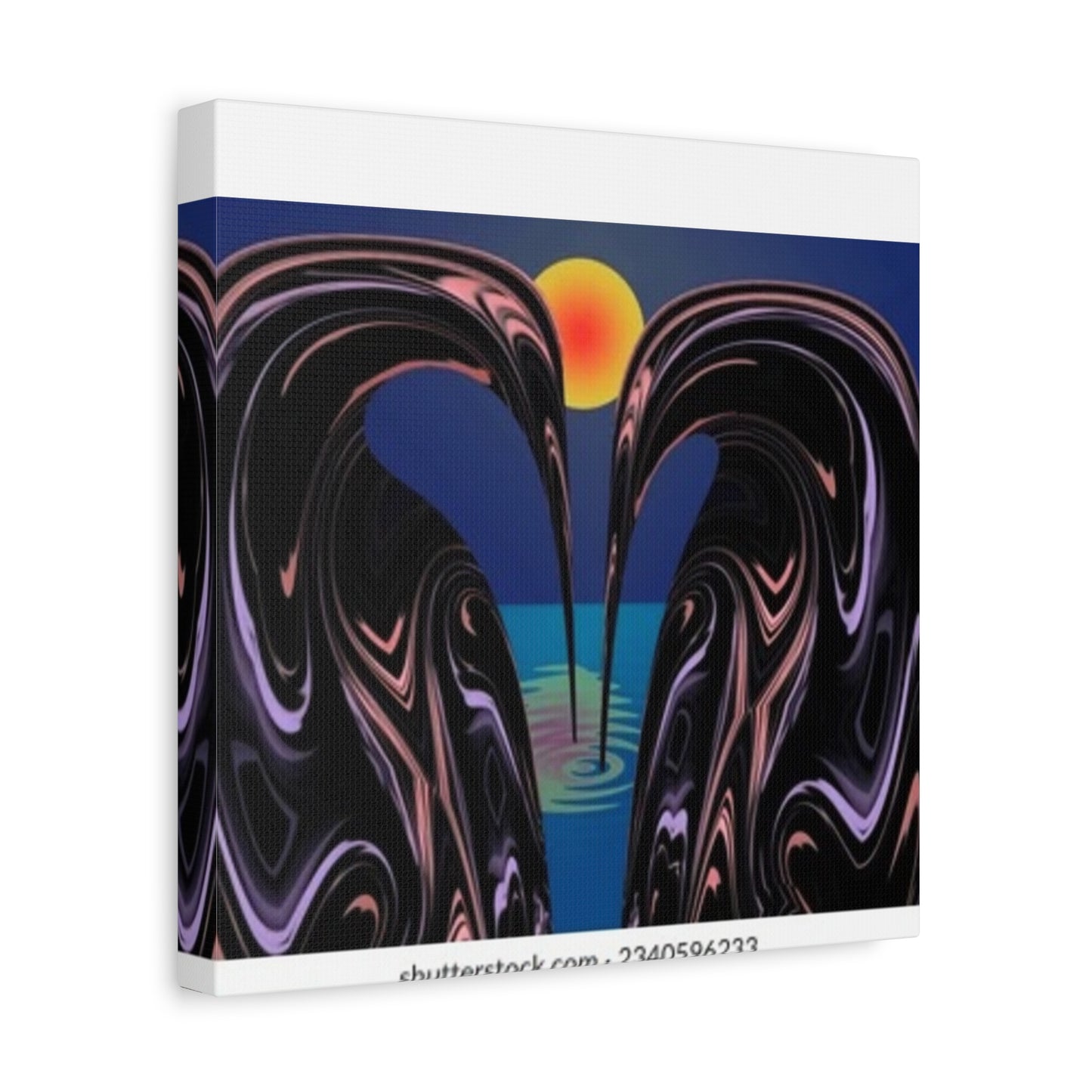 Romantic Abstract Canvas Art - Heart-Shaped Design for Home Decor
