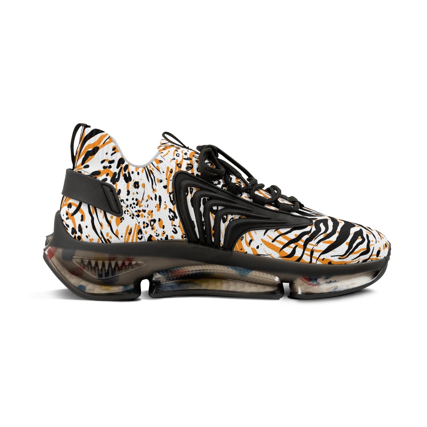 Wild Style Men's Mesh Sneakers - Lightweight and Stylish Jungle Print