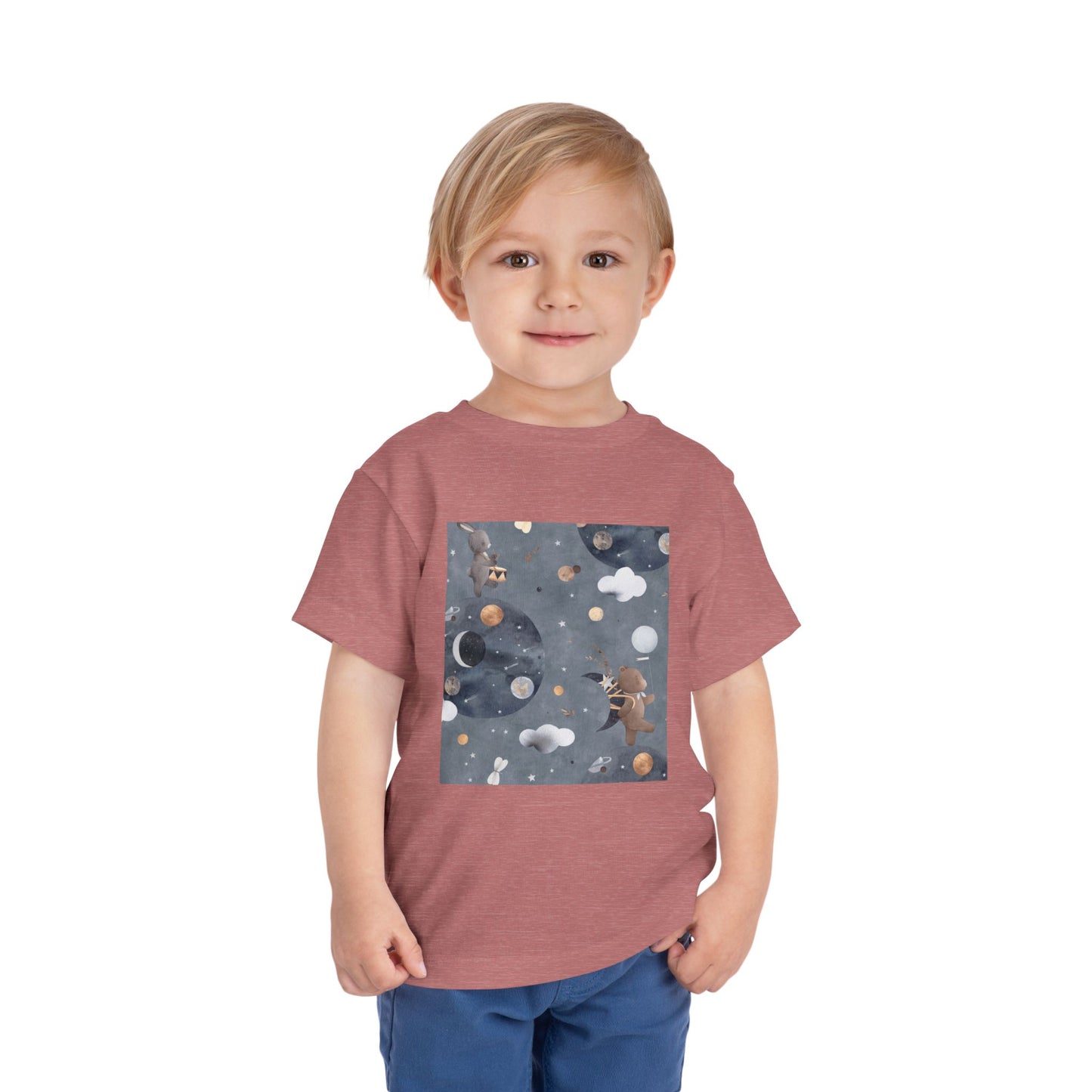 Cosmic Adventure Toddler Tee - Fun Space-Themed Short Sleeve Shirt for Kids