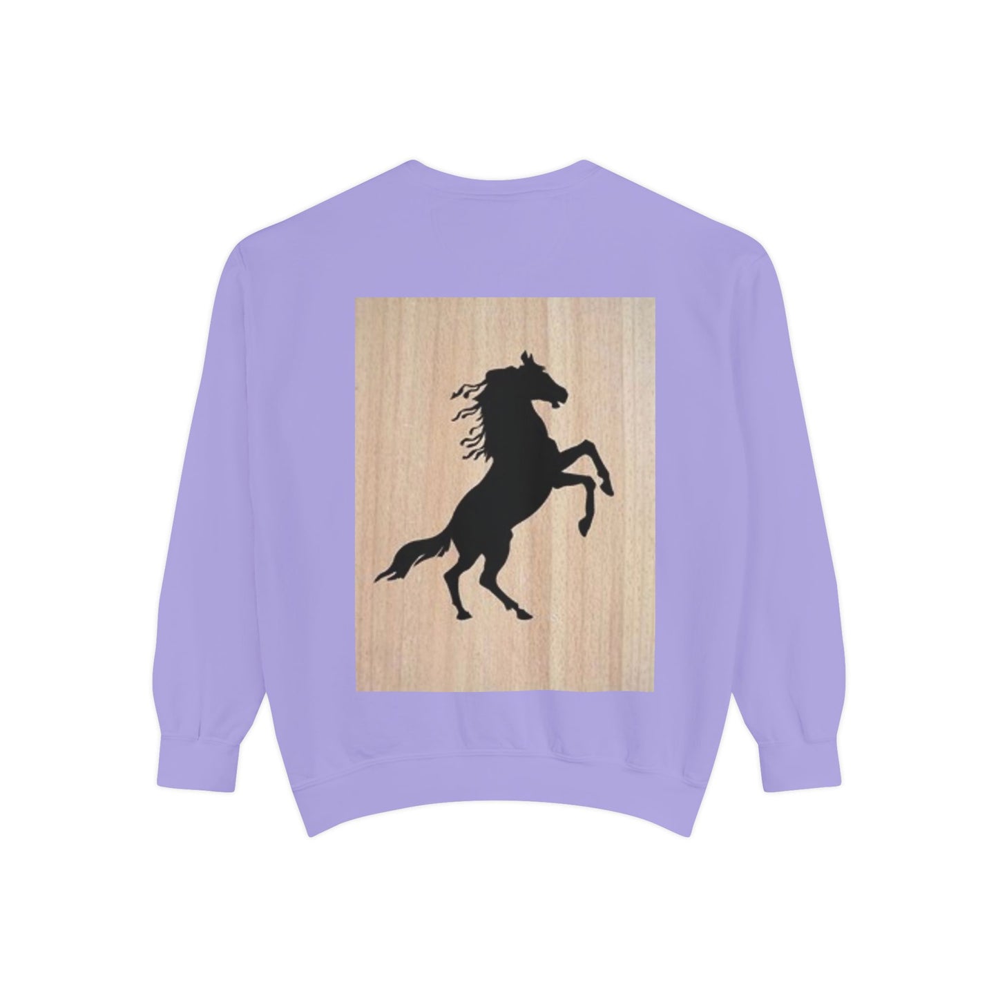Equestrian Spirit Unisex Garment-Dyed Sweatshirt - Bold Horse Design