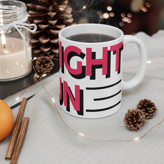 Bold Midnight Run 11oz Coffee Mug - Perfect for Night Owls and Runners